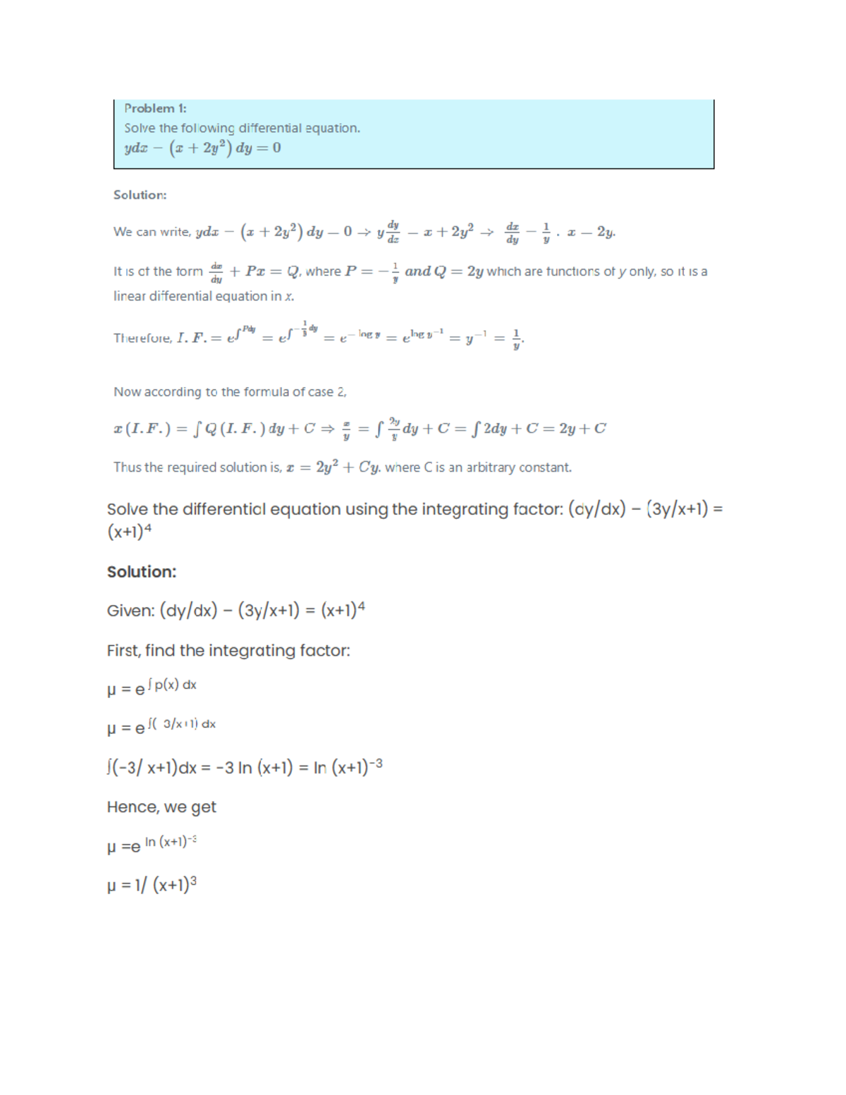 ODE Integrating Factor - Electrical and electronics engineering ...