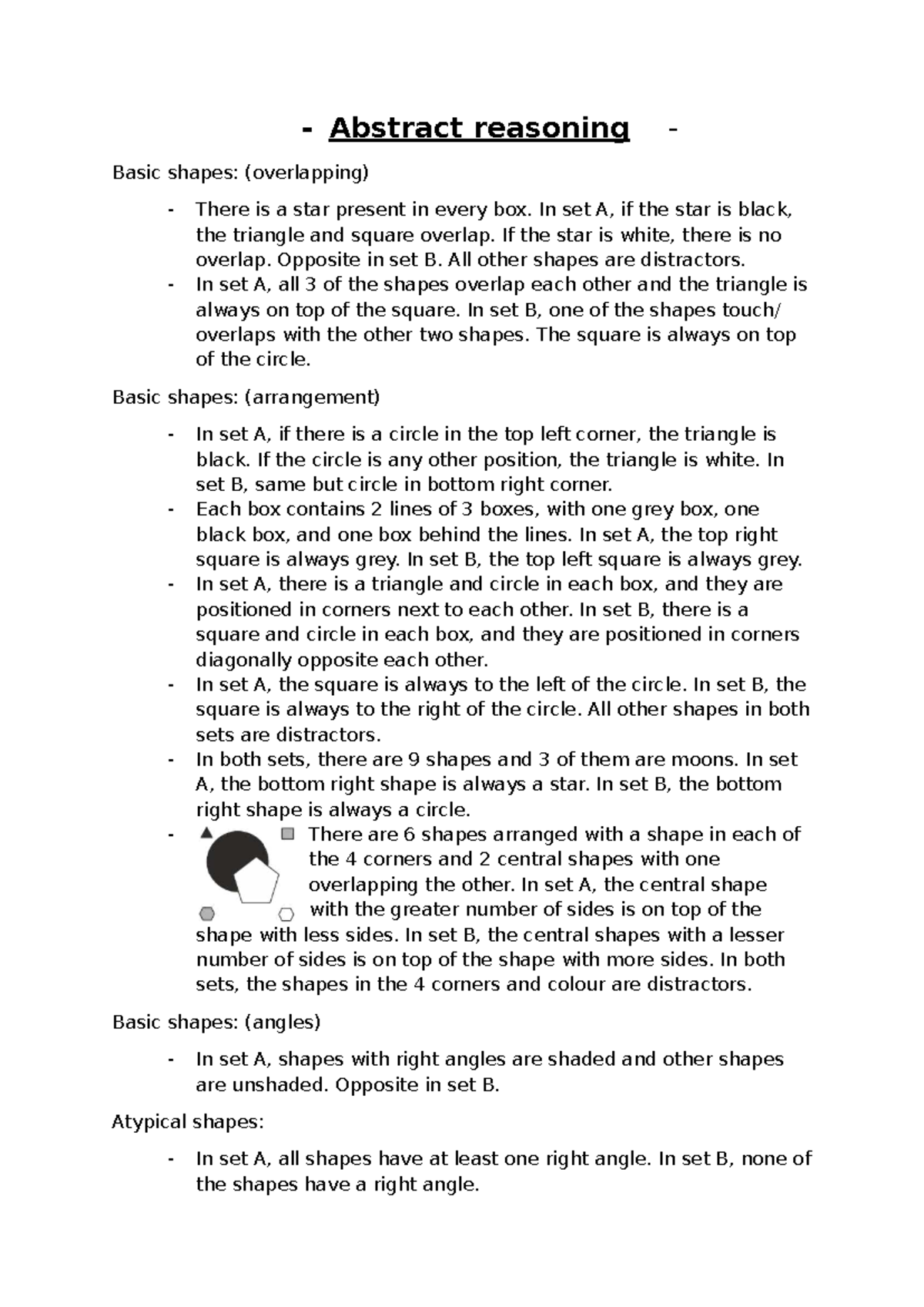 Abstract reasoning - frequent patterns - Abstract reasoning - Basic ...