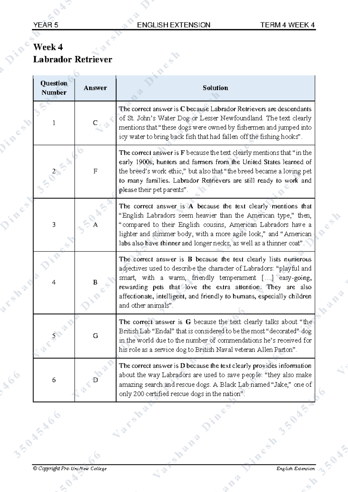 20244 WEMT Grade 5 Week 4 English Extension Notes - Studocu