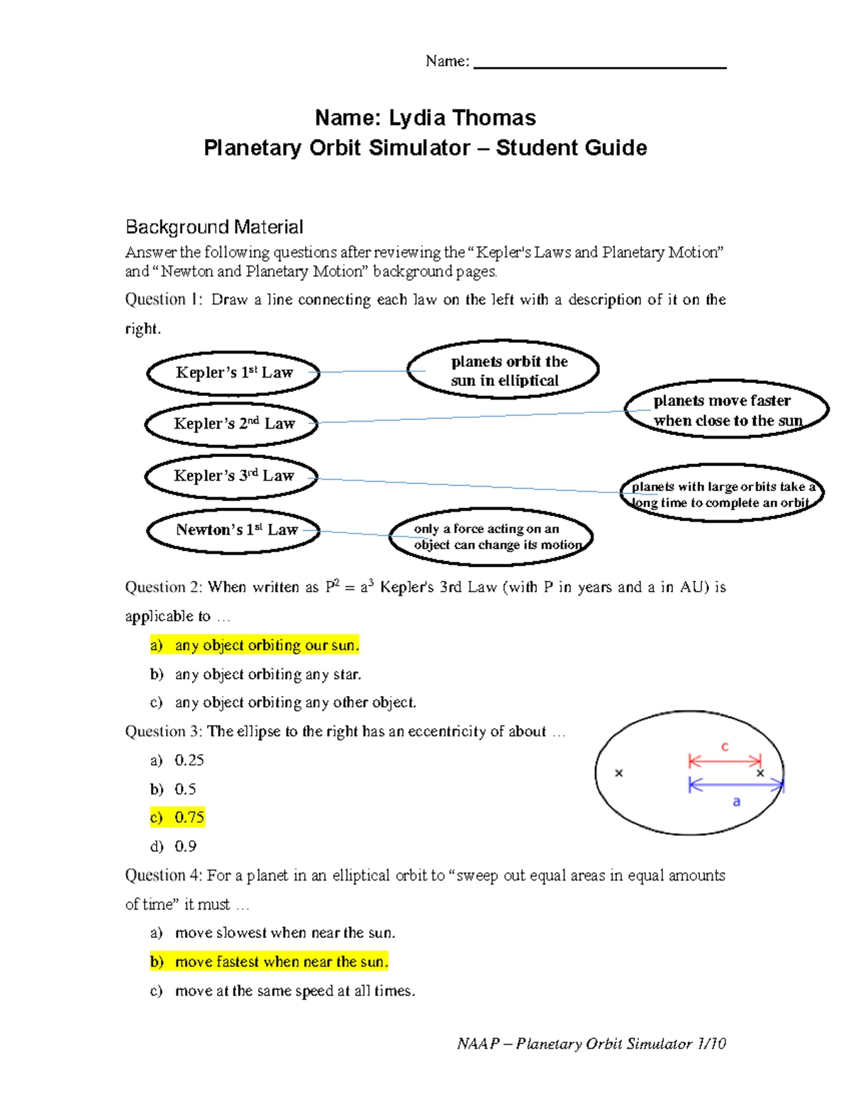 Lab 4: Planet Orbits - Complete Guide to Simulating Orbital Motion ...