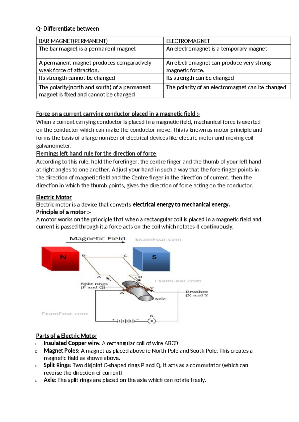 Magnetism Concepts: Permanent vs Electromagnet - Notes for Physics 101 ...
