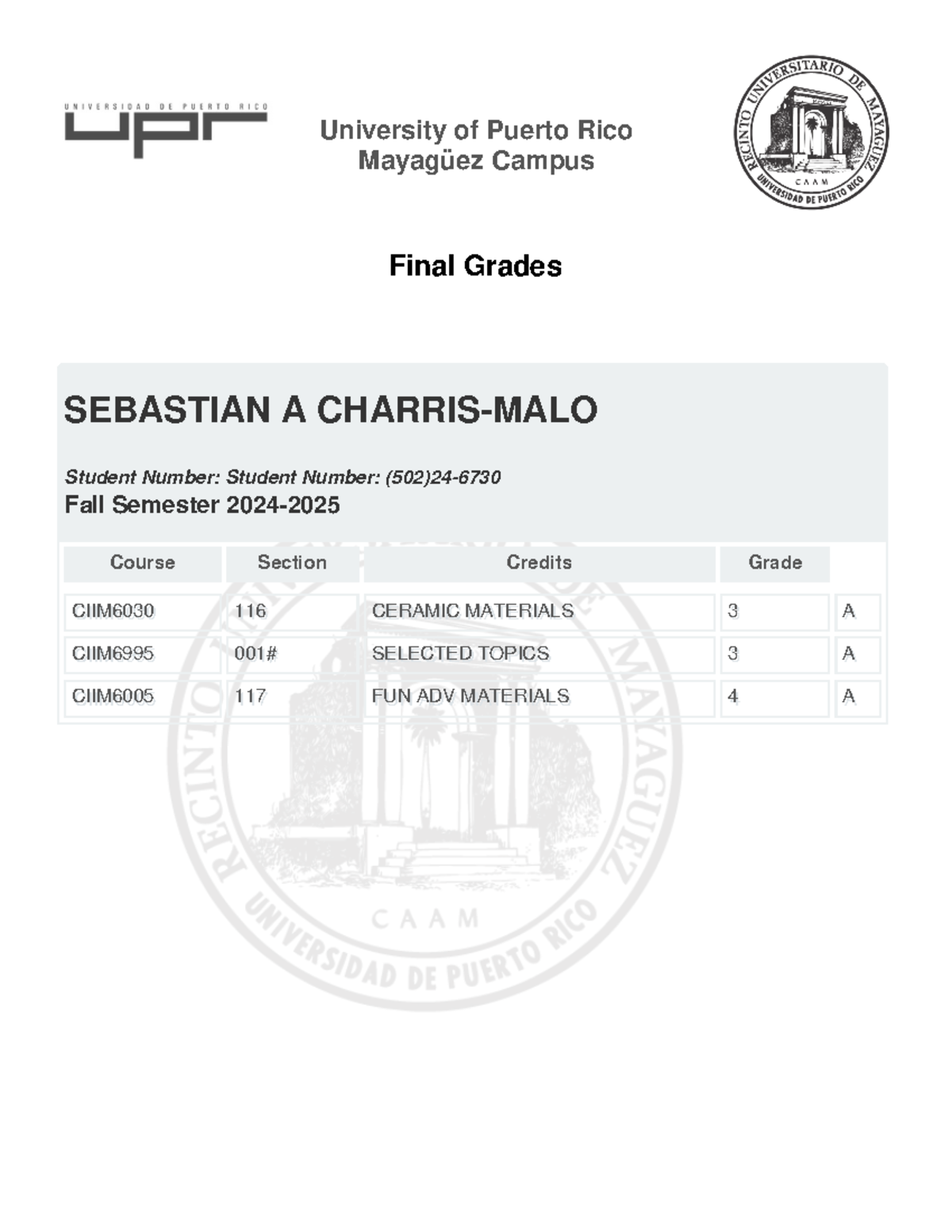 Final Grades-2024S1 - Dinámica - University of Puerto Rico Mayagüez ...