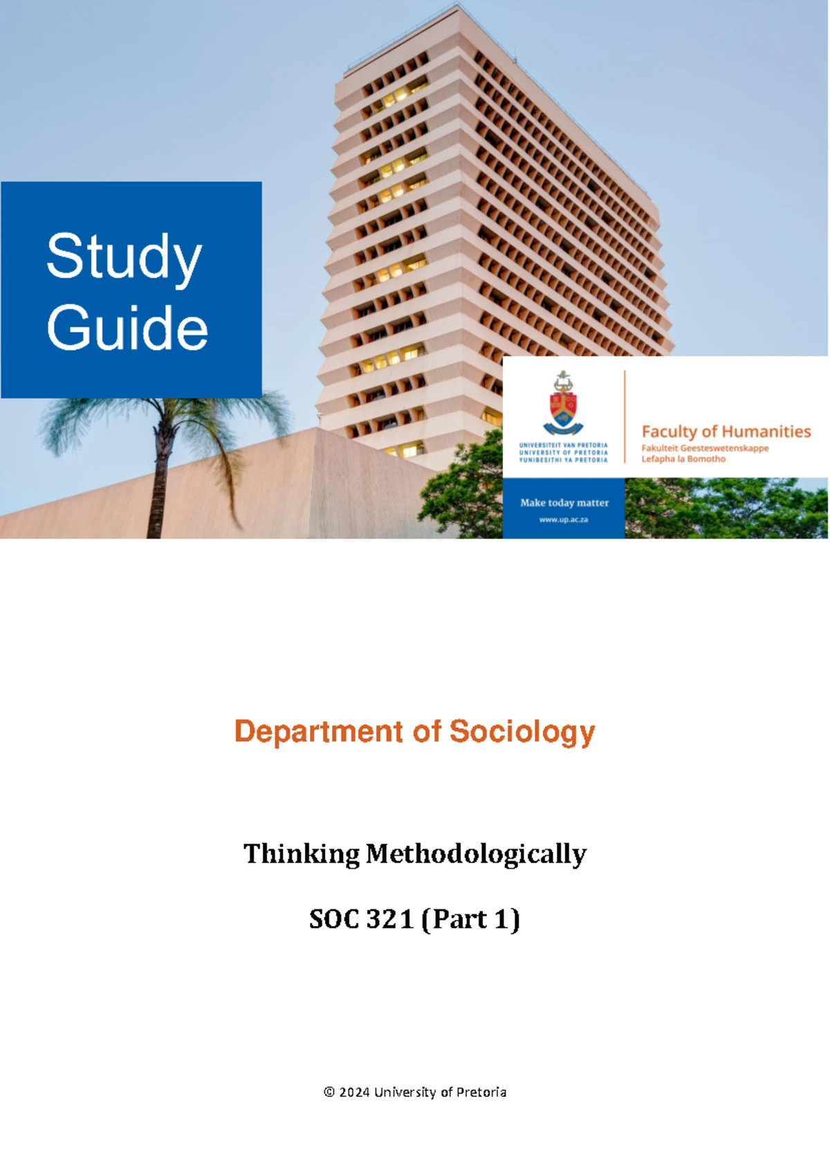 SOC 321 S2 2023 Study Guide - Study Guide Department of Sociology ...