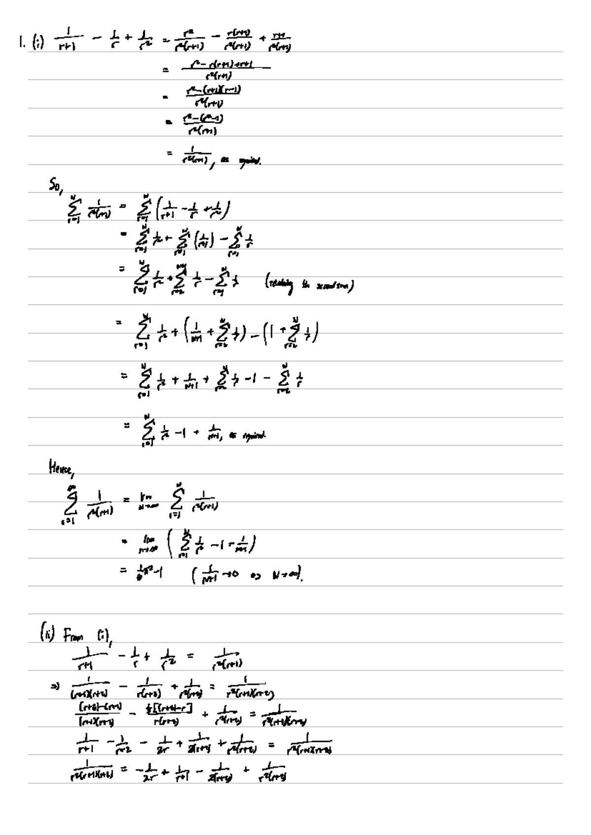 Mathematics 501: Final Exam Solutions and Analysis - Studocu