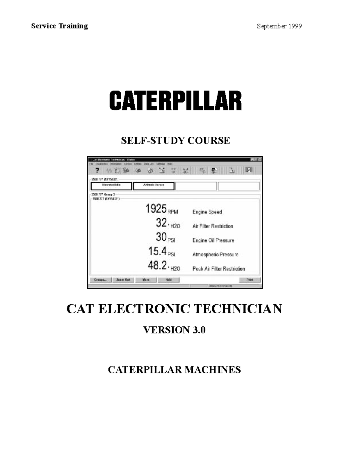 CAT ET Version 3 Self-Study Course Notes - September 1999 - Document Preview