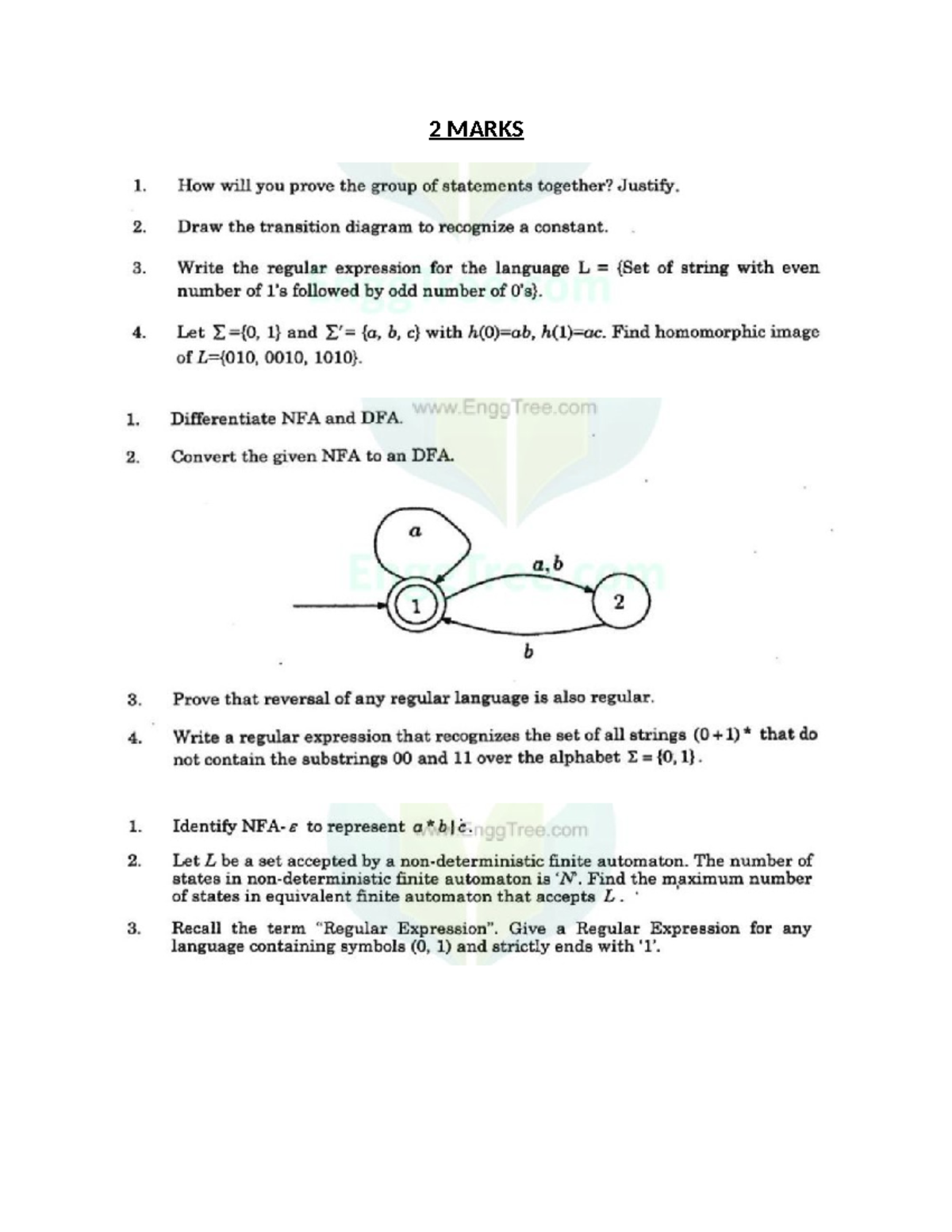 Assignment 1: CS3452 Regular Languages and Automata Concepts - Studocu