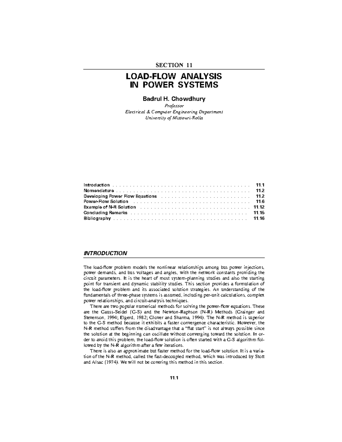 11. Load-Flow Analysis in Power Systems (ECE 101) - Studocu