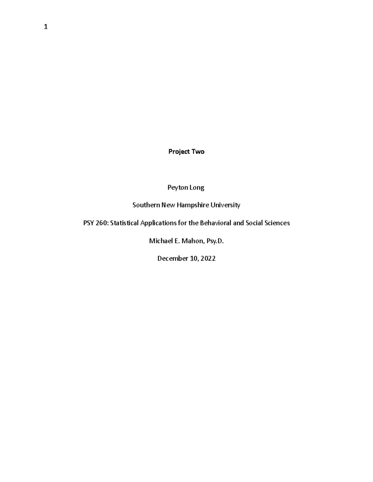 PSY260 Project Two - ANOVA Analysis of Marriage Opinions - Studocu