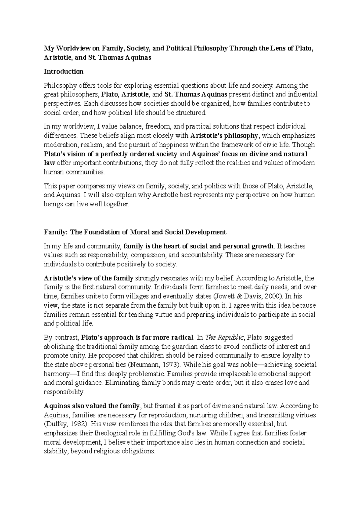 PHIL2 Written Assignment 4: My Worldview on Family, Society, and ...
