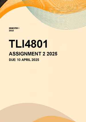 Tli4801 - Unisa - Techniques in trial and litigation - Studocu