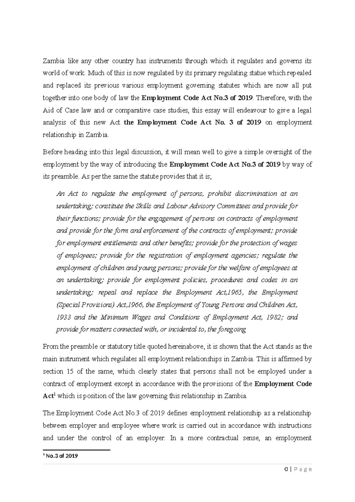 Legal Analysis of Employment Code Act No.3 of 2019: Dismissal Types in ...