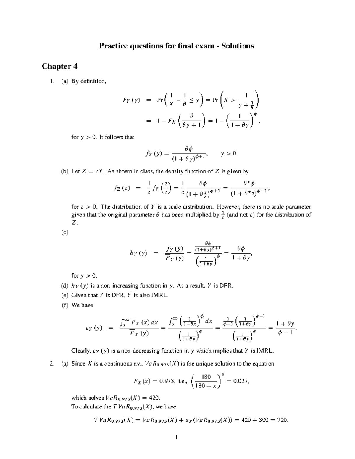 Final Practice Question Set Solution - Practice questions for final ...