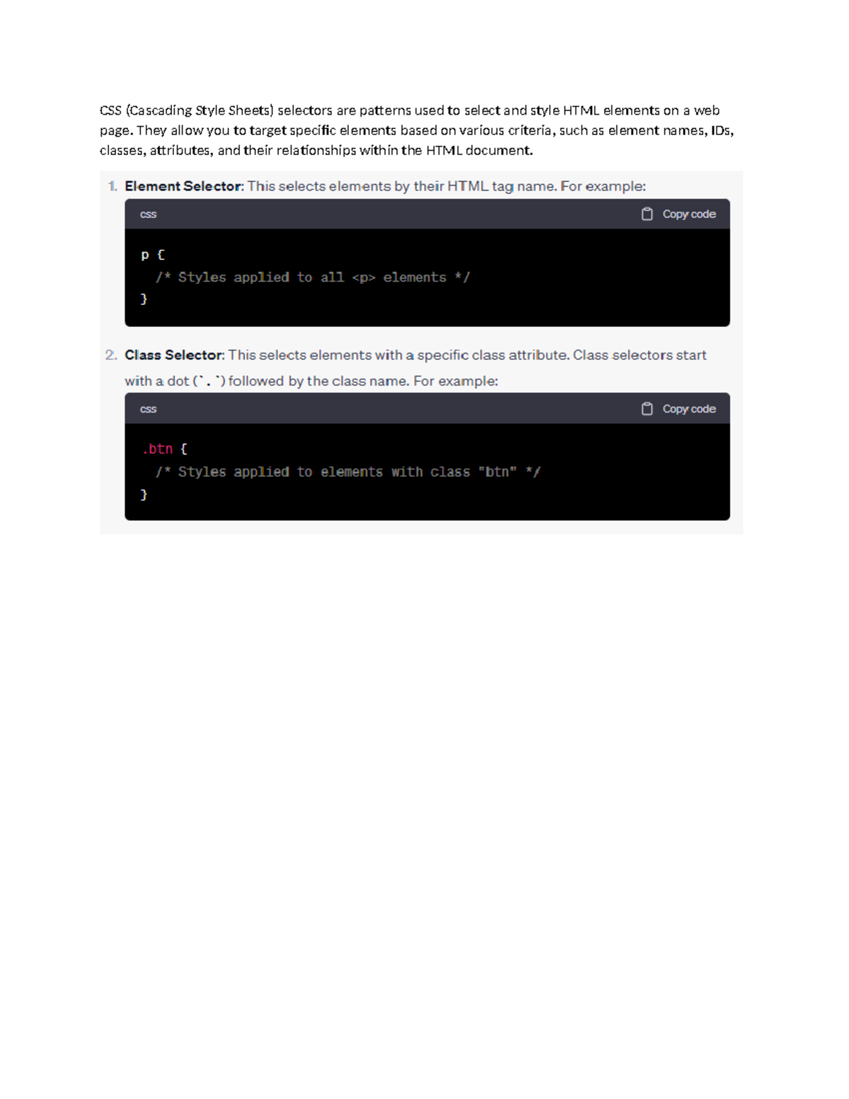 CSS Selector - any - Cost Accounting - CSS (Cascading Style Sheets ...