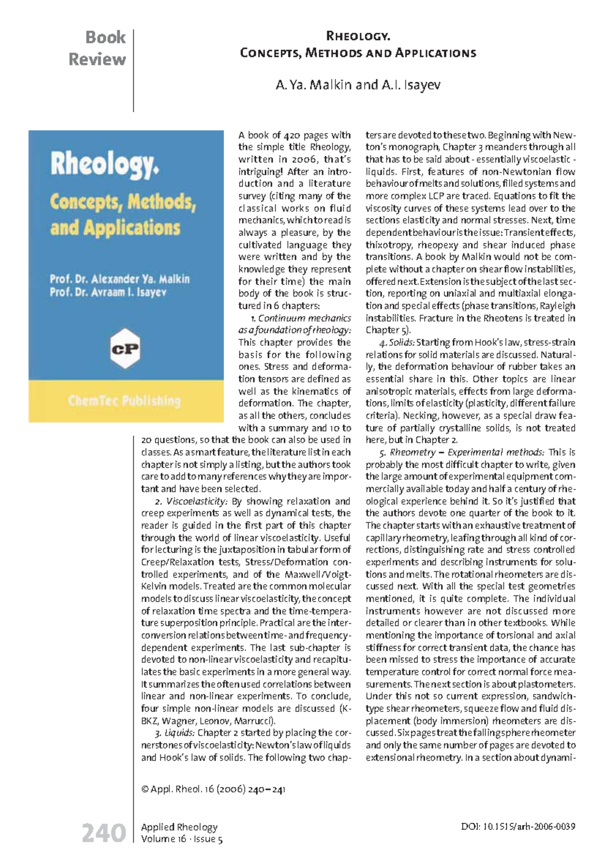 Rheology: Concepts, Methods & Applications (Applied Rheology Review ...