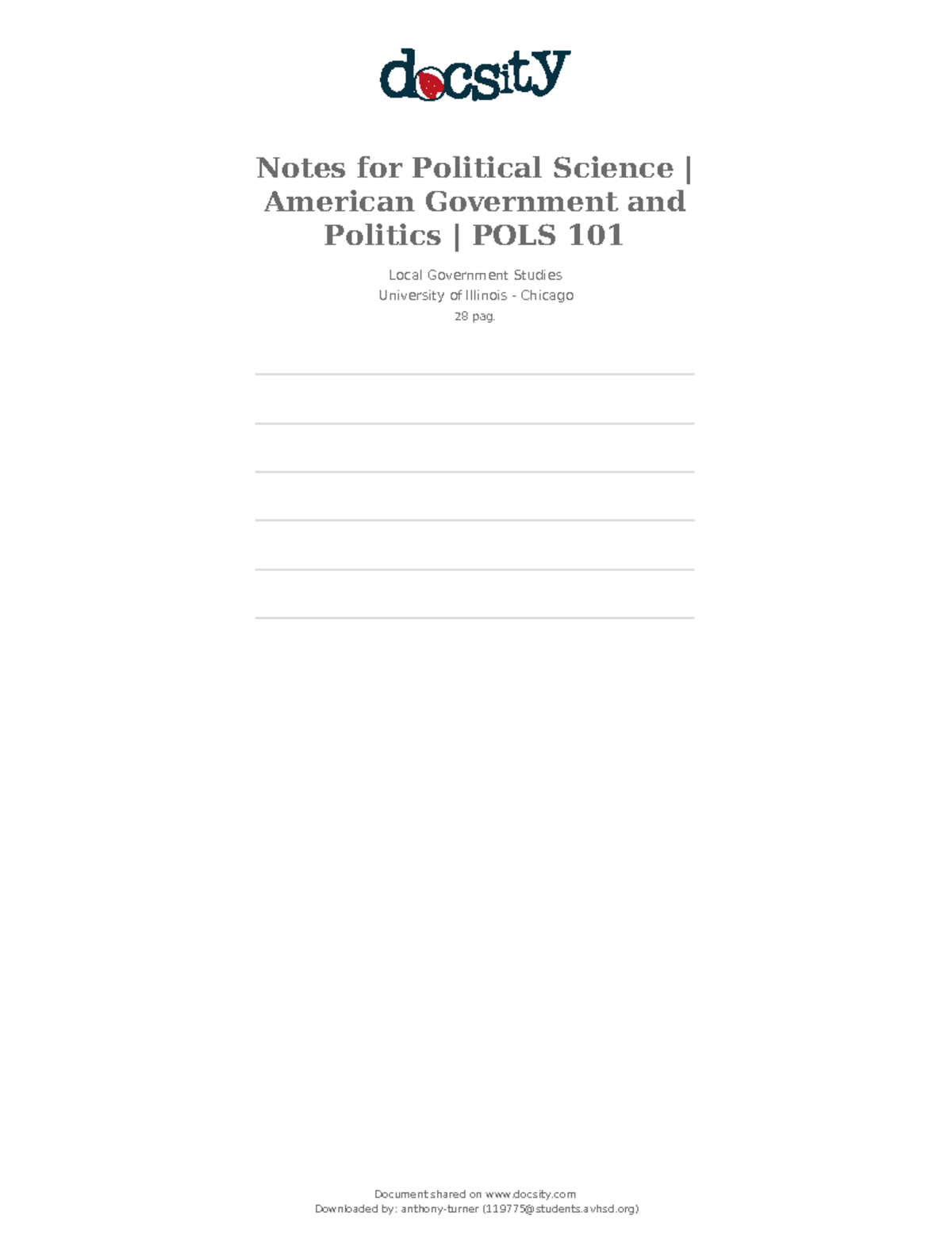 POLS 101 Final Exam Notes: American Government and Politics Overview ...