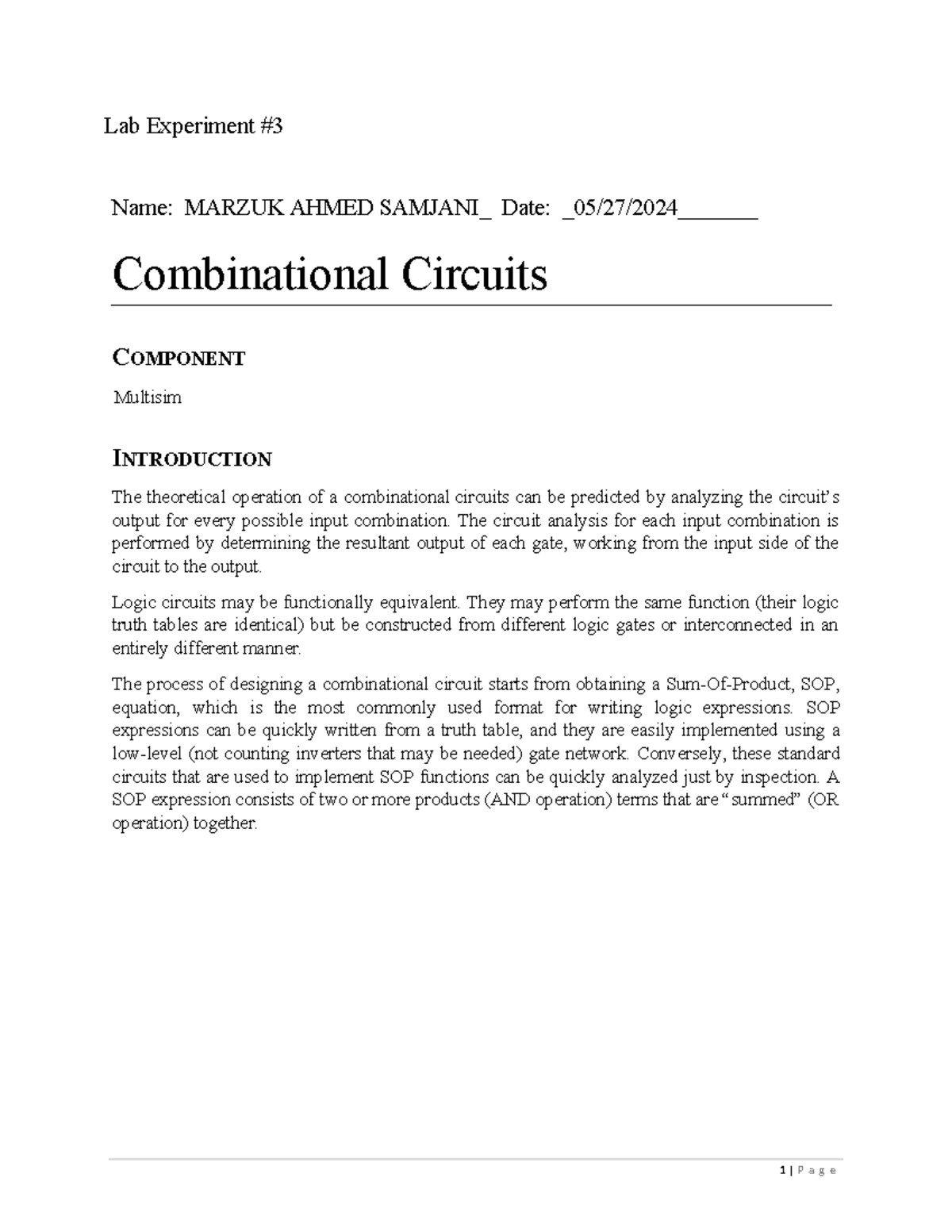 Lab Experiment 3 Instructions Updated - Lab Experiment Name: MARZUK ...