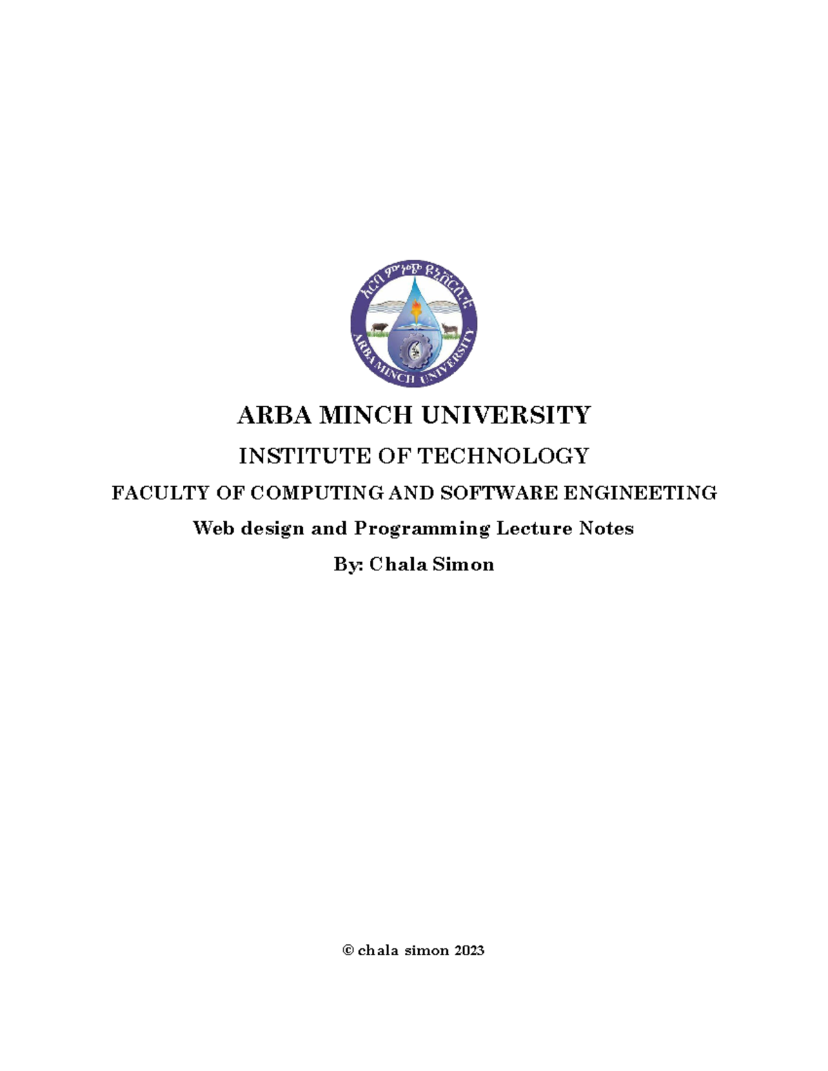 Web Design and Programming Lecture Notes (SEng CP5) - Document Preview