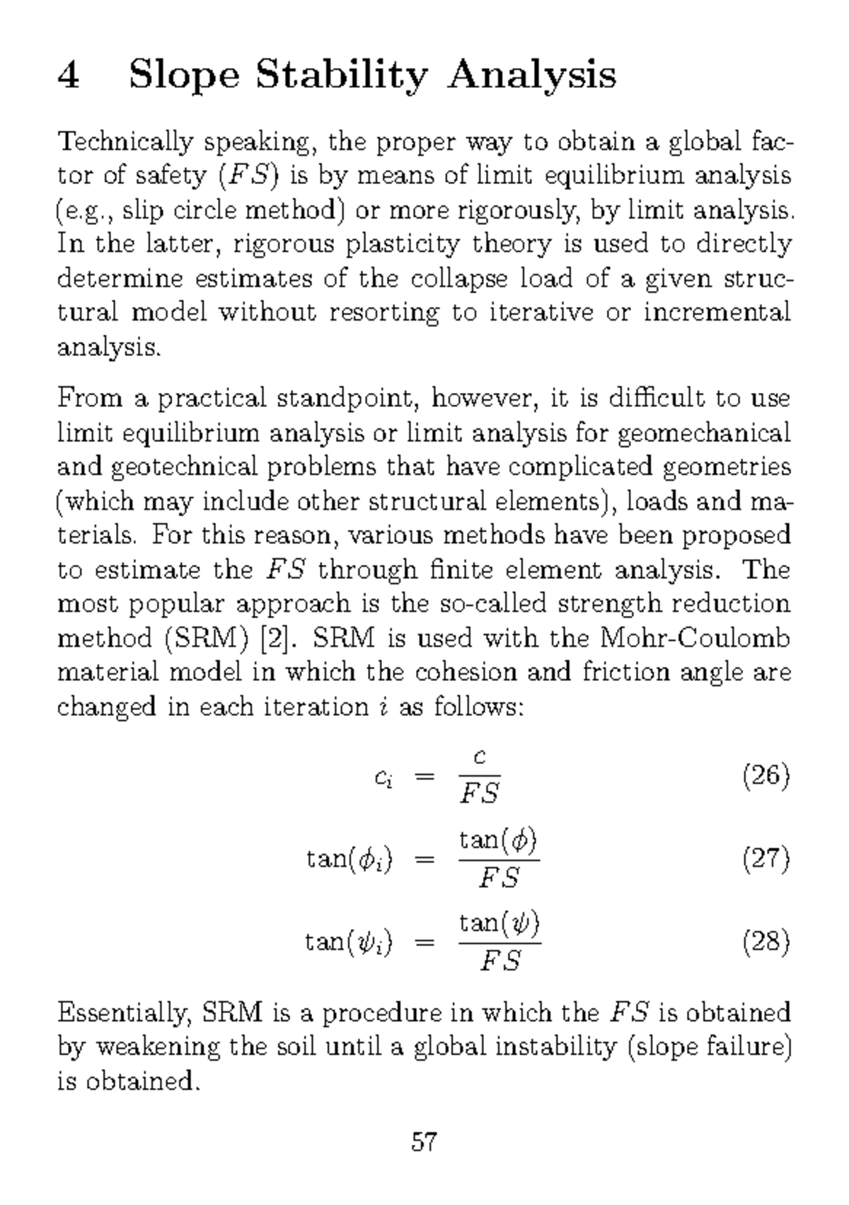 Slope Stability Analysis: Fundamentals of Geomechanical 62 - Studocu