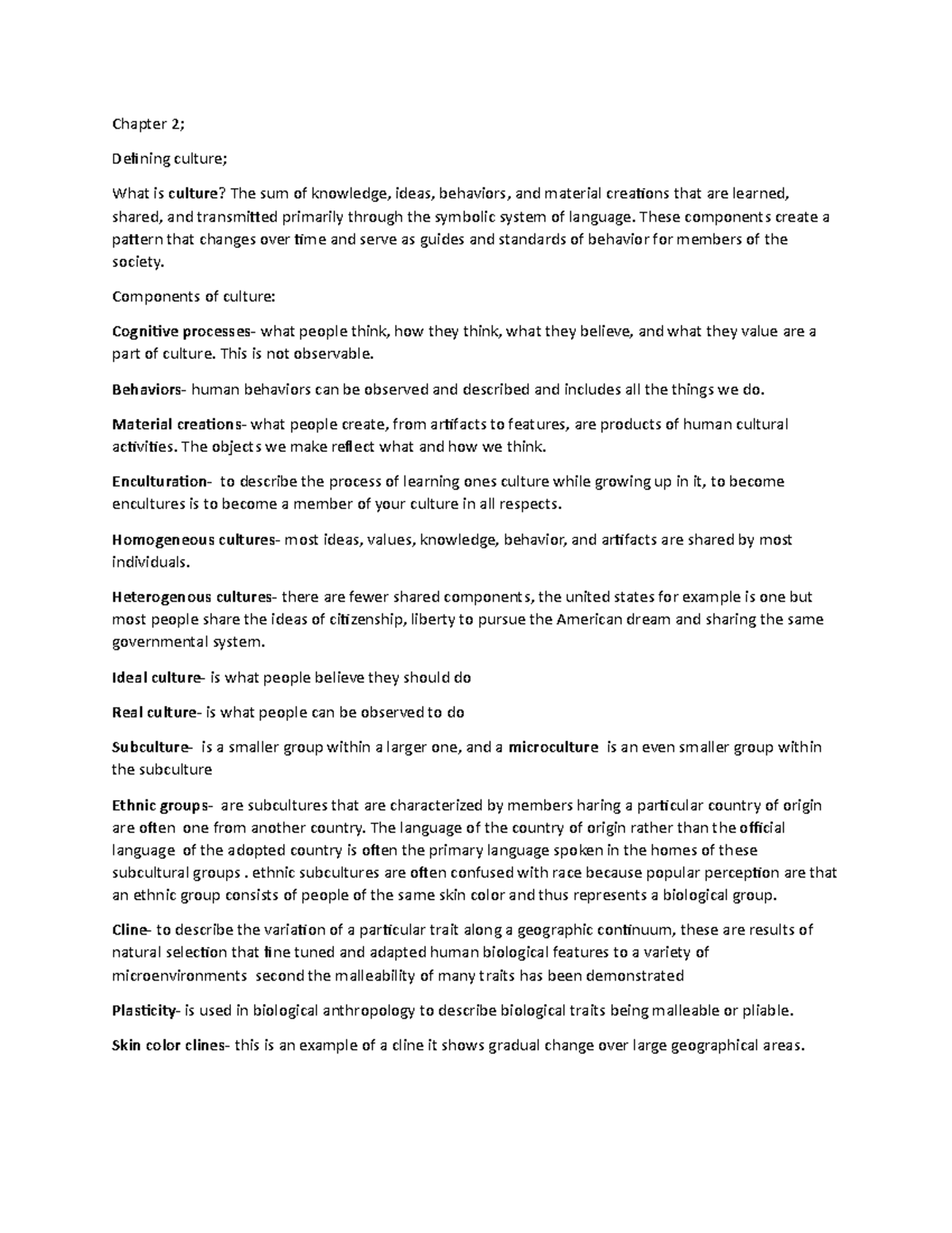 Anthropology chapter 2 - Chapter 2; Defining culture; What is culture ...