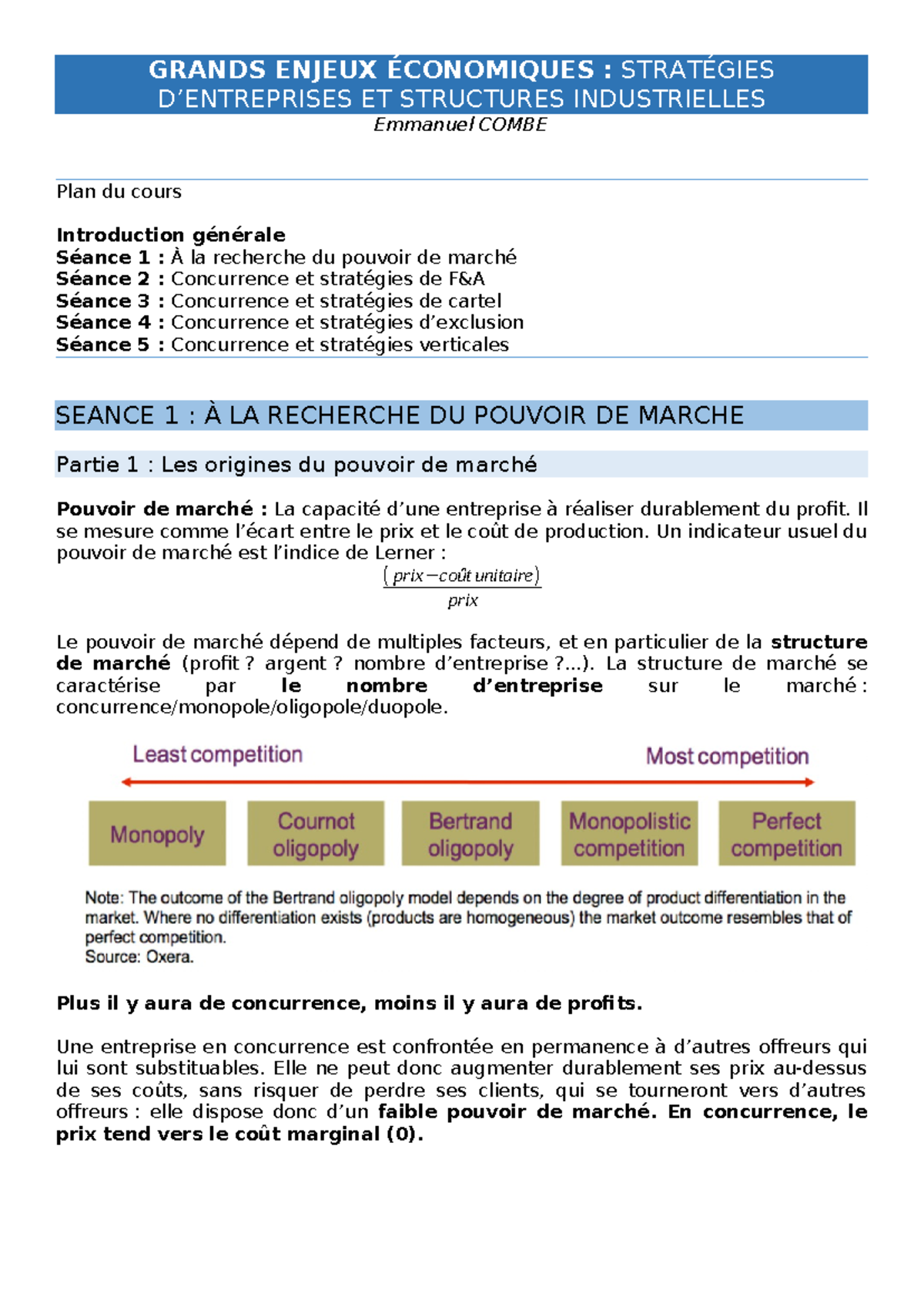 Notes amphi 1 - S2 - GRANDS ENJEUX ÉCONOMIQUES : STRATÉGIES D ...