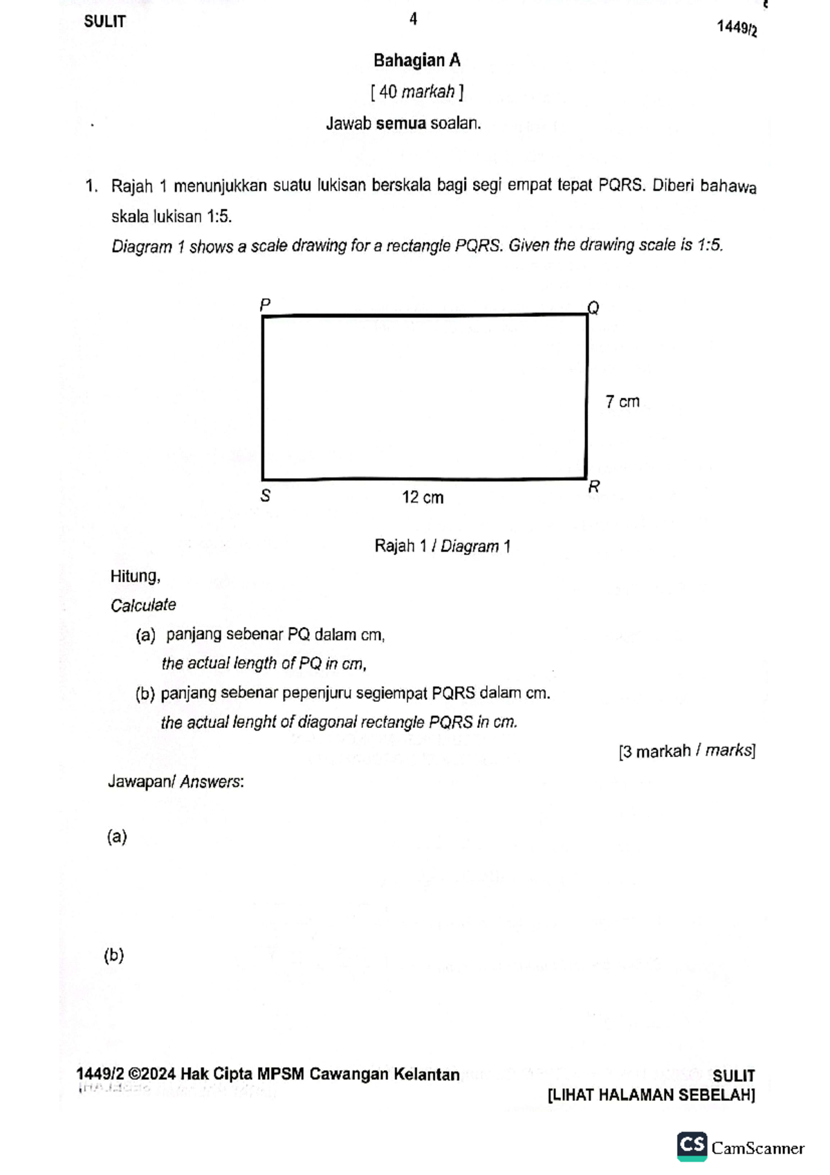 Trial K2 Matematik SPM 2024 - Kelantan - SULIT 4 144912 Bahagian A 40 ...