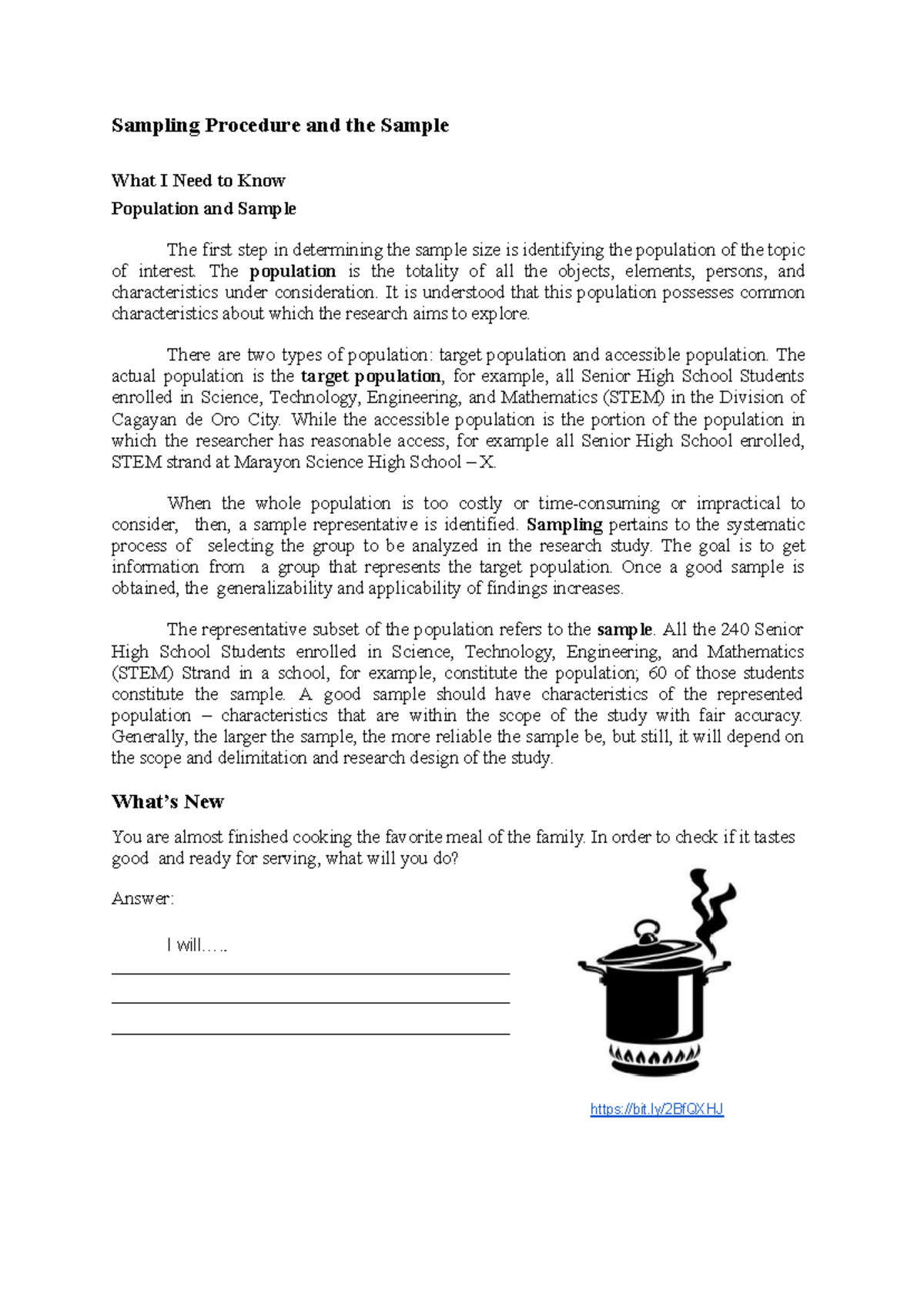 Sampling Procedure and Sample Analysis - Prac Research 2 - Studocu