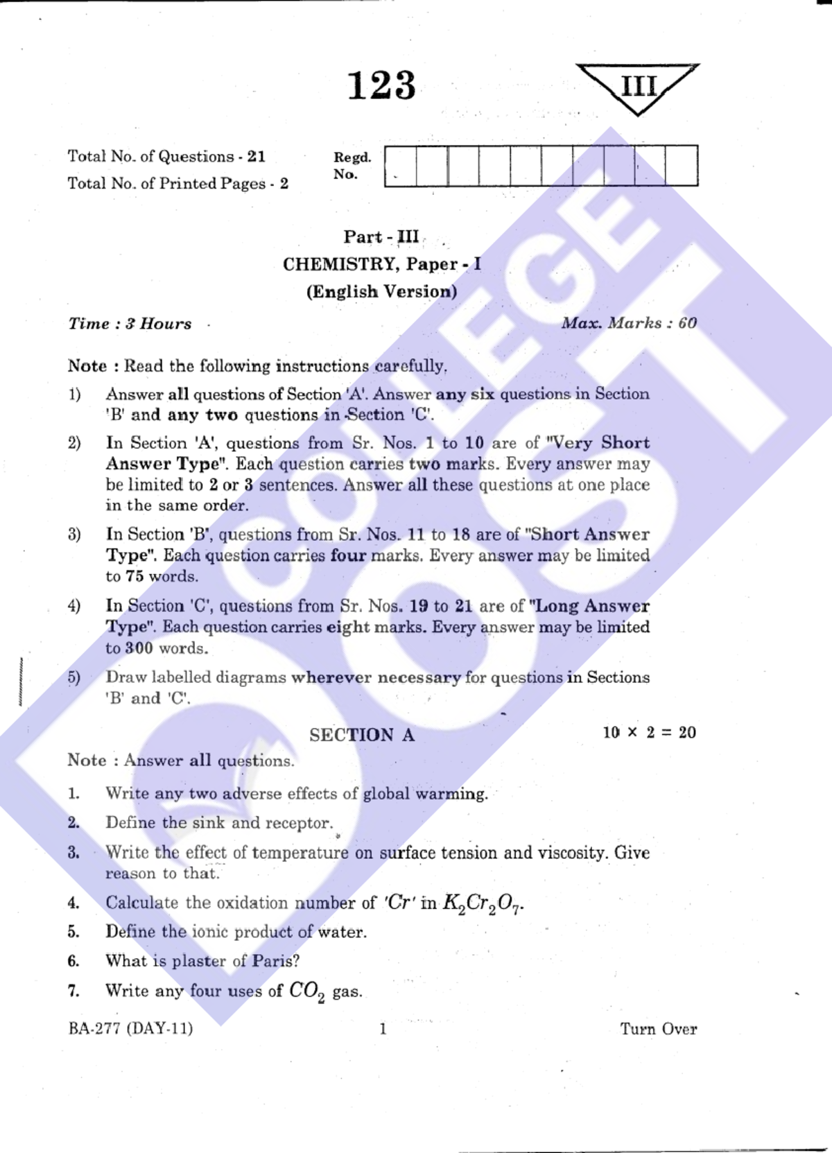 AP 1st Year Chemistry - Junior Inter Model Paper 2020 - Studocu