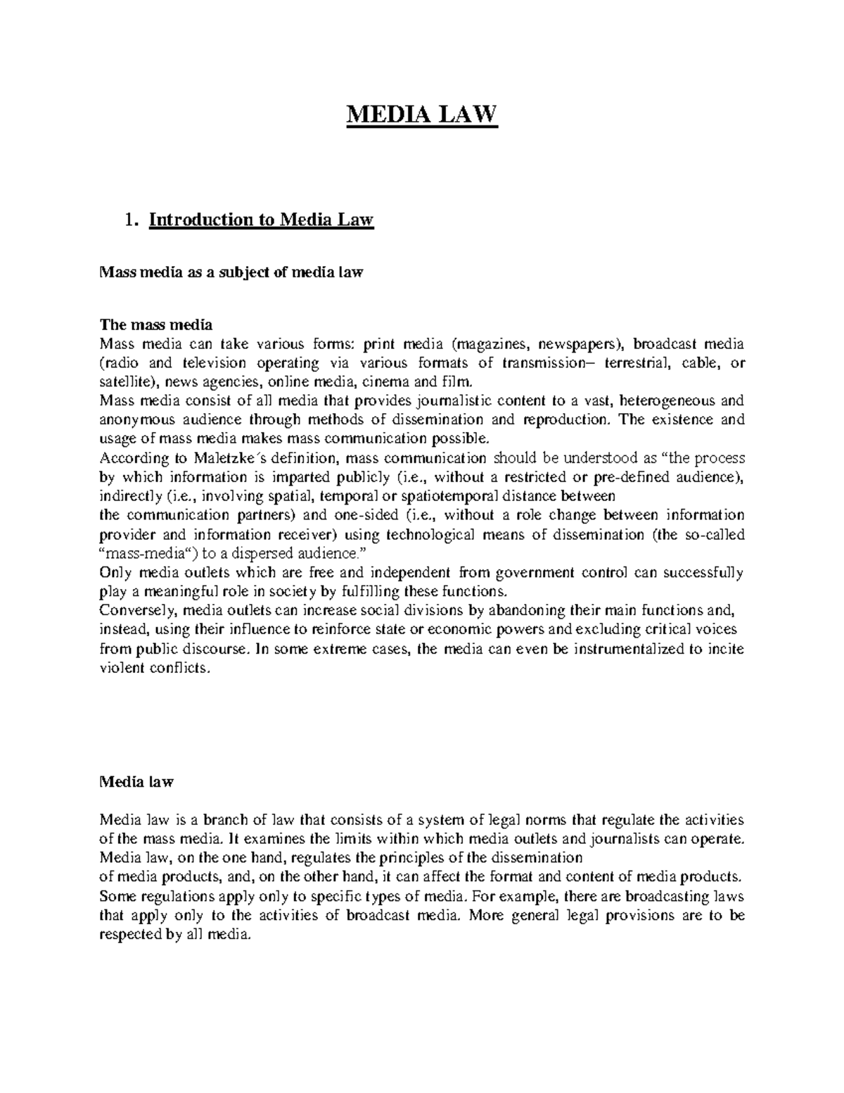 636476840 Media Law Final Exam Notes and Case Studies - Studocu