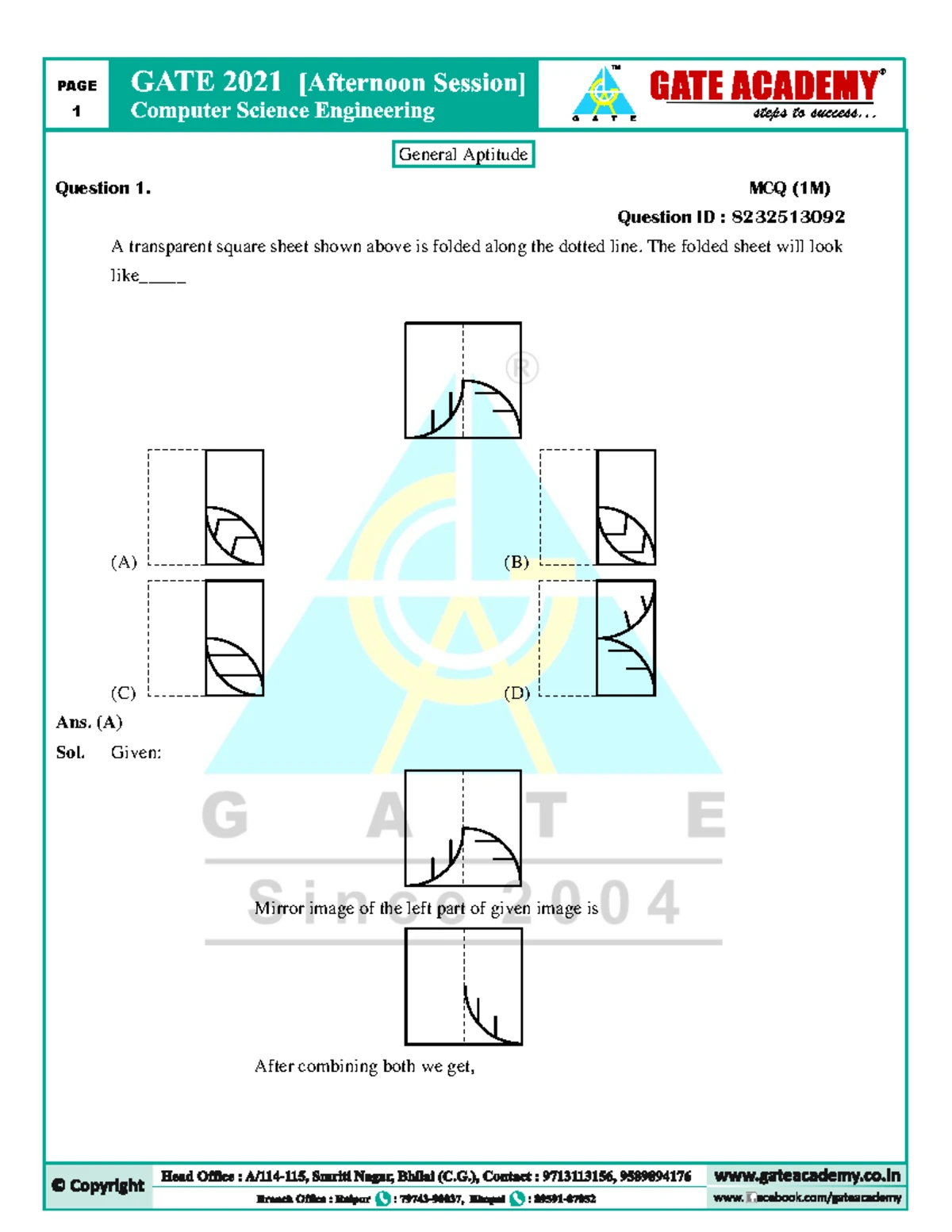 GATE 2024A - General Aptitude Questions and Solutions (Q.1 to Q.35 ...