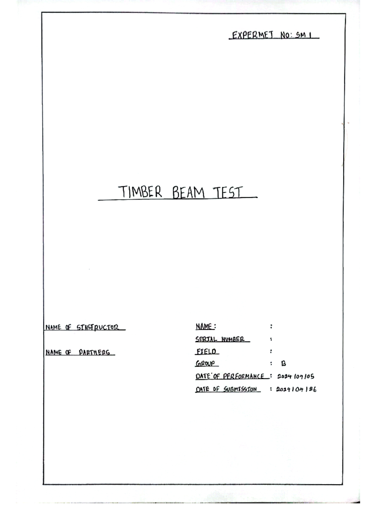 Timber Beam Test Report: Mechanics & Modulus Analysis (SM I) - Studocu