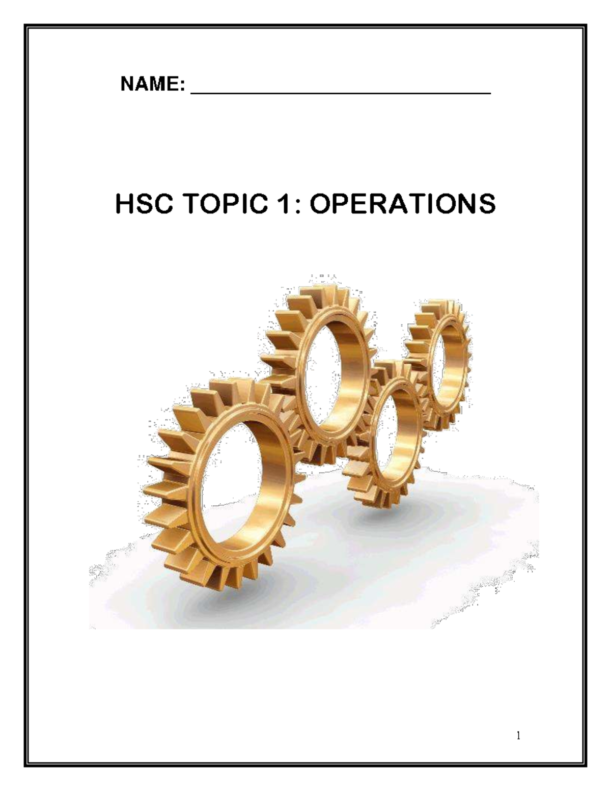 HSC Business Studies Topic 1: Operations Management Strategies 2025 ...