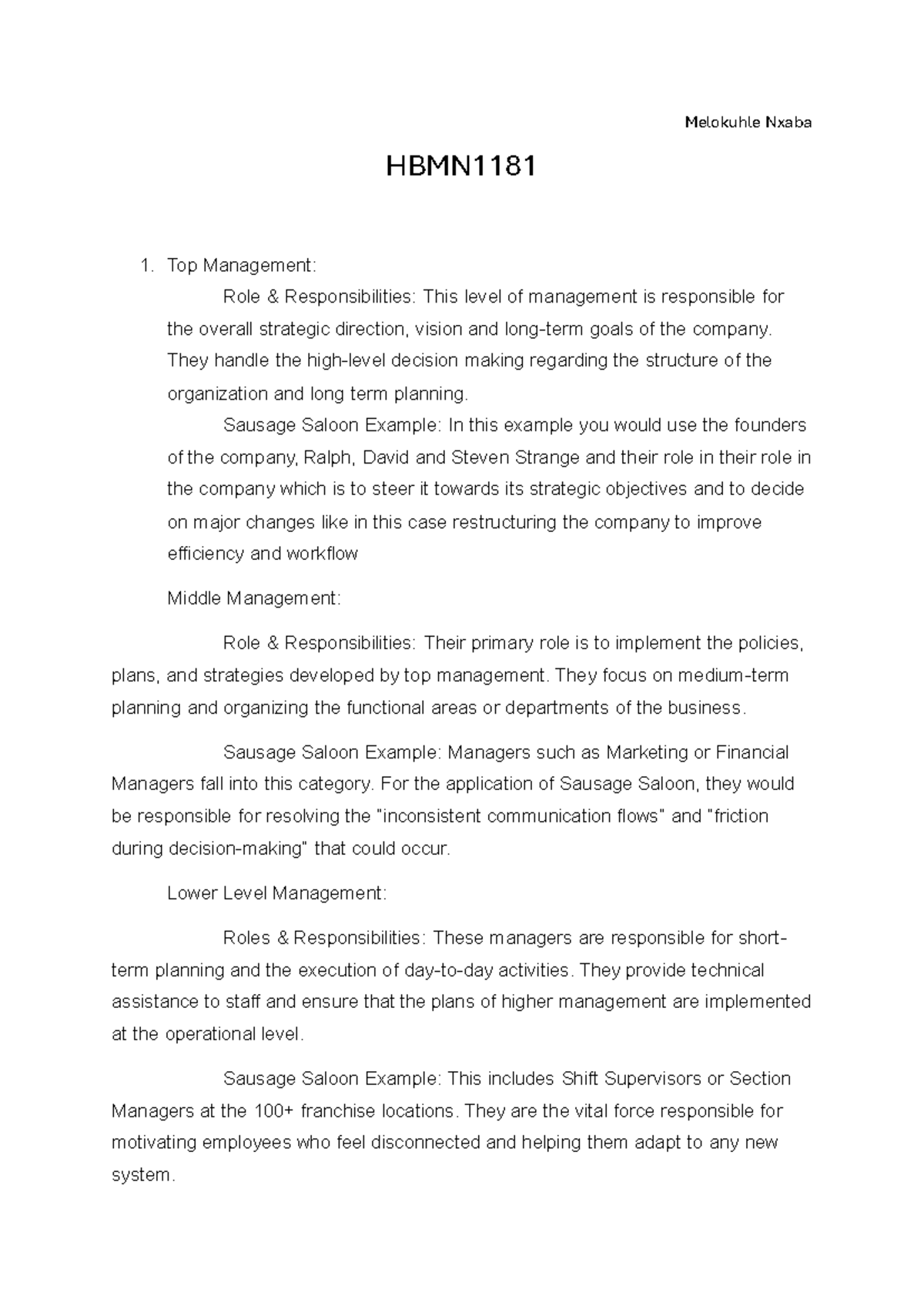 HBMN1181 - Top Management Roles & Responsibilities in Business ...
