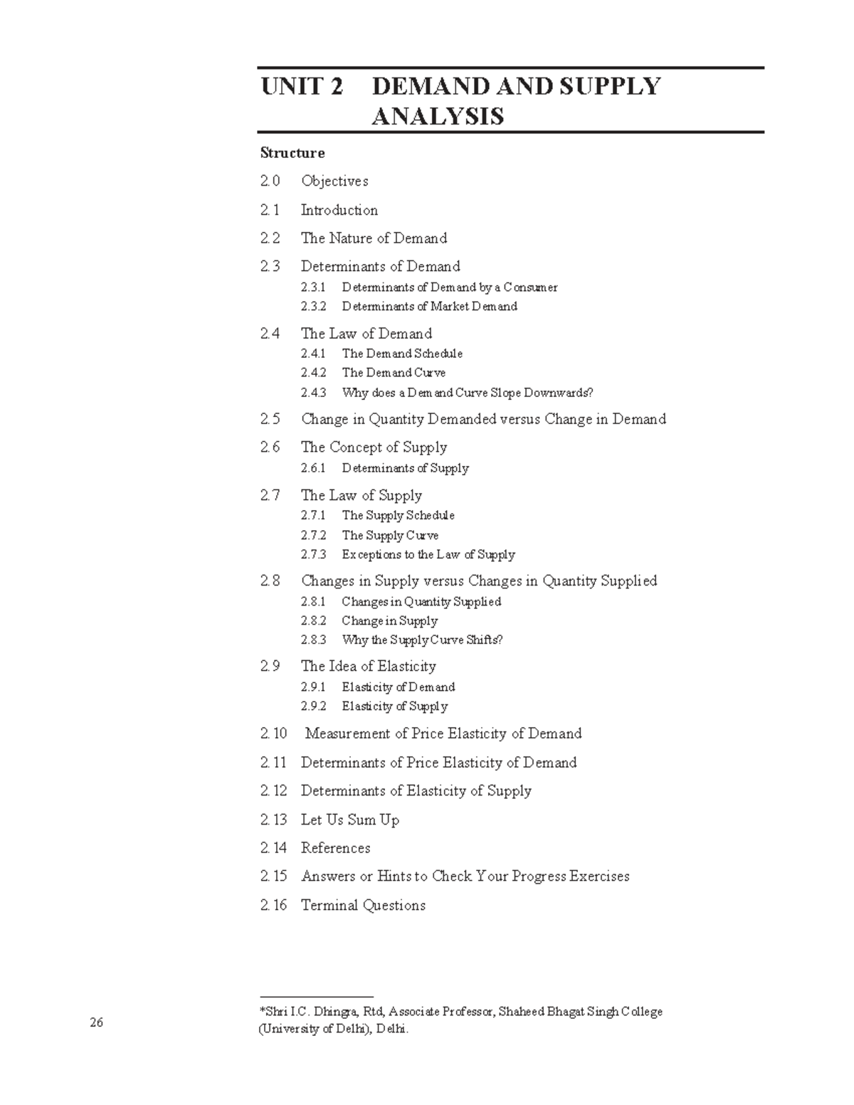 Demand and Supply Analysis: Unit 2 Overview and Key Concepts - Studocu