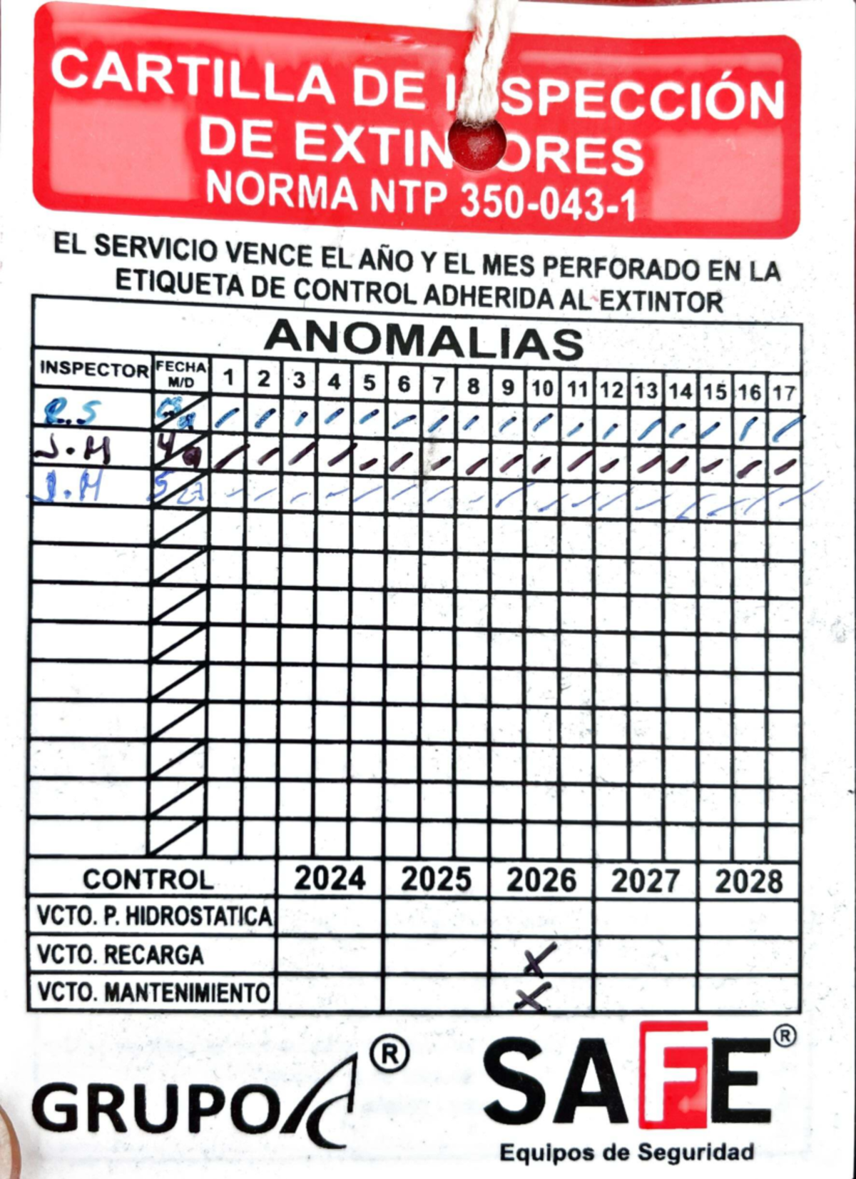 Inspección de Extintores - CARTILLA NTP 2024-2028 - Studocu