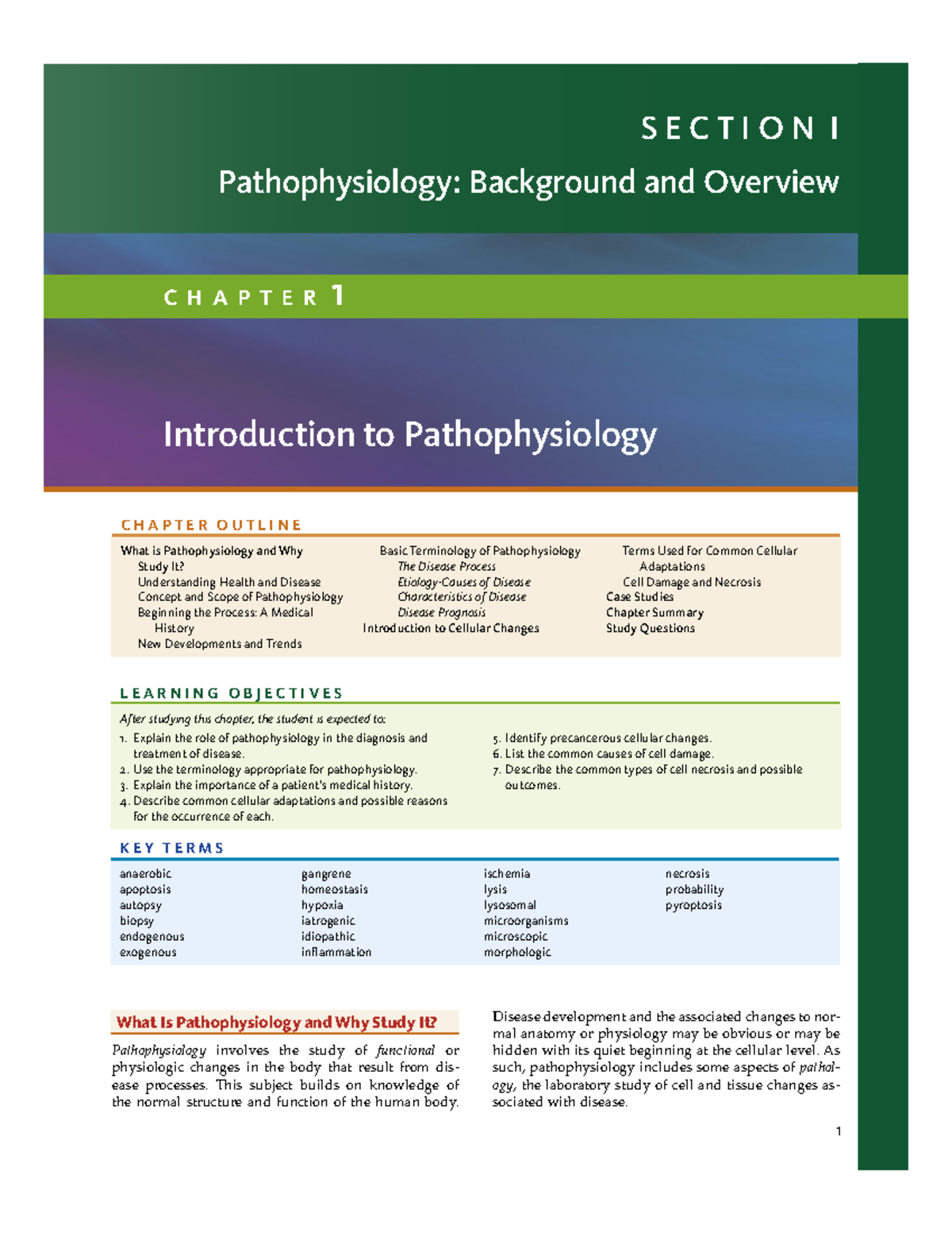 Chapter 1: Introduction to Pathophysiology - Studocu