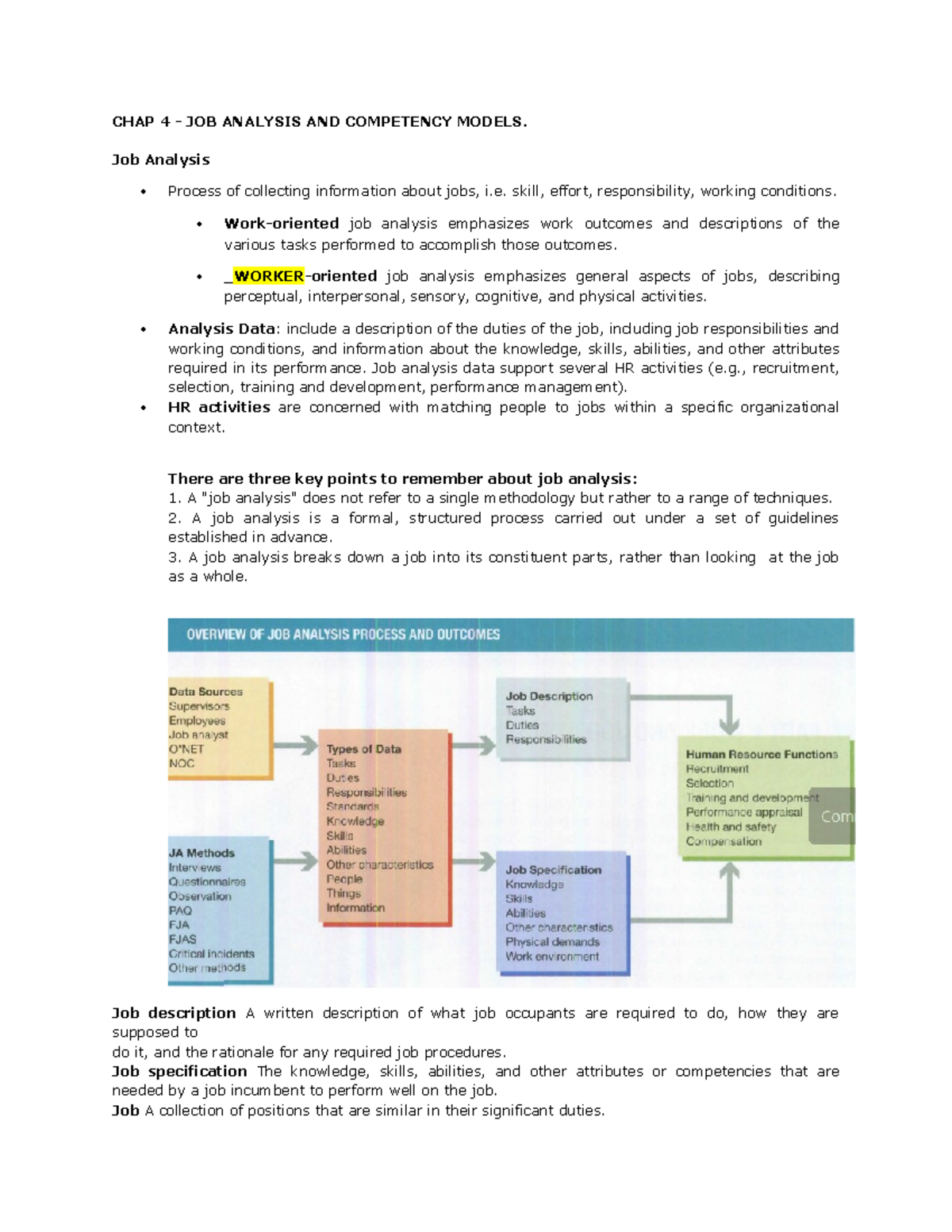 4 - Summary of Job Analysis and Competency Models in Canada - Studocu