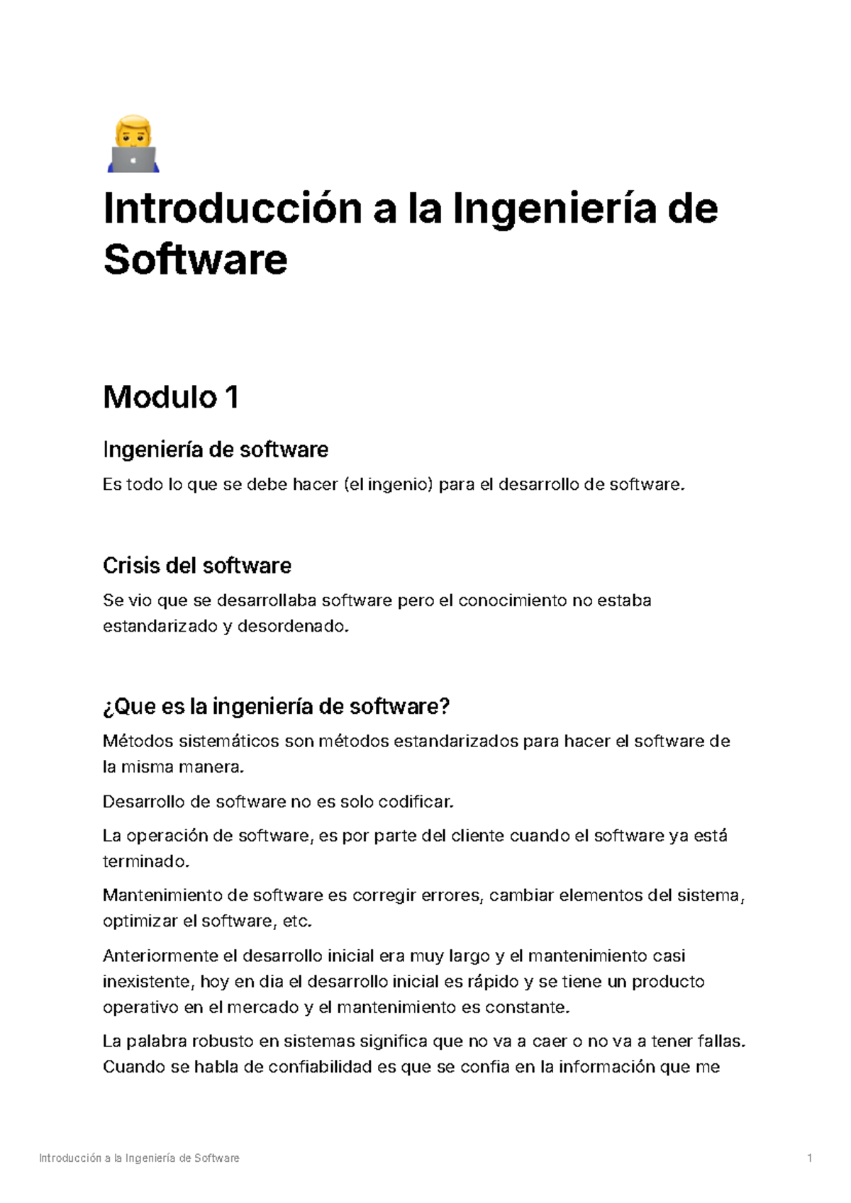 Introducción a la Ingeniería de Software - Parcial 2 (INF-101) - Studocu