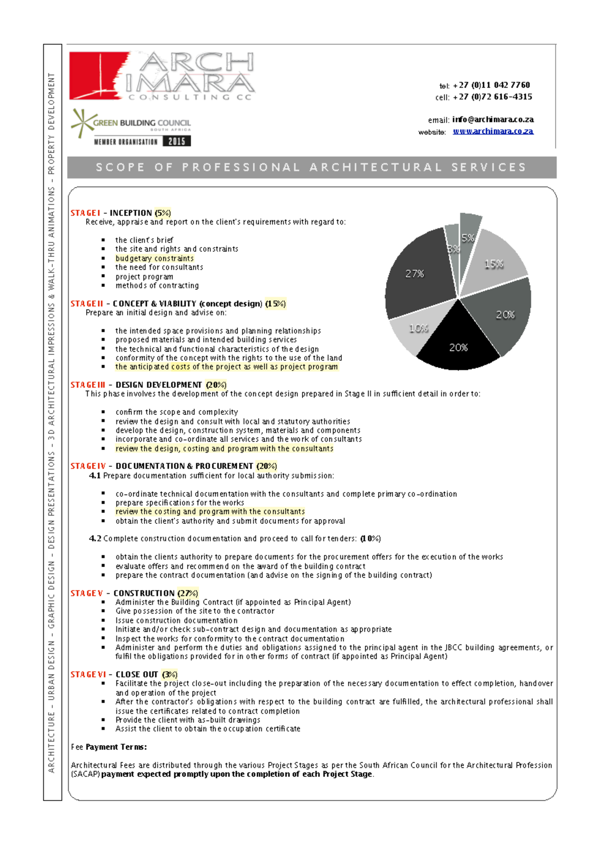 Scope of Work - Professional Architectural Services (ARCH 101) - Studocu