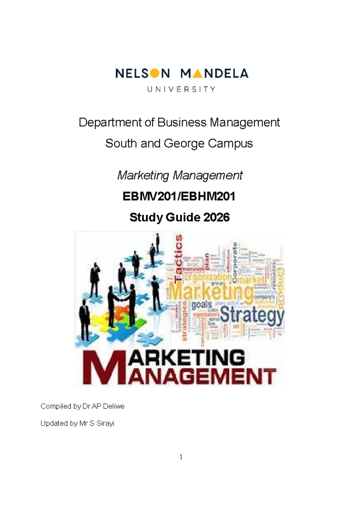 Marketing Management Study Guide EBMV201 - 2026 Edition - Studocu
