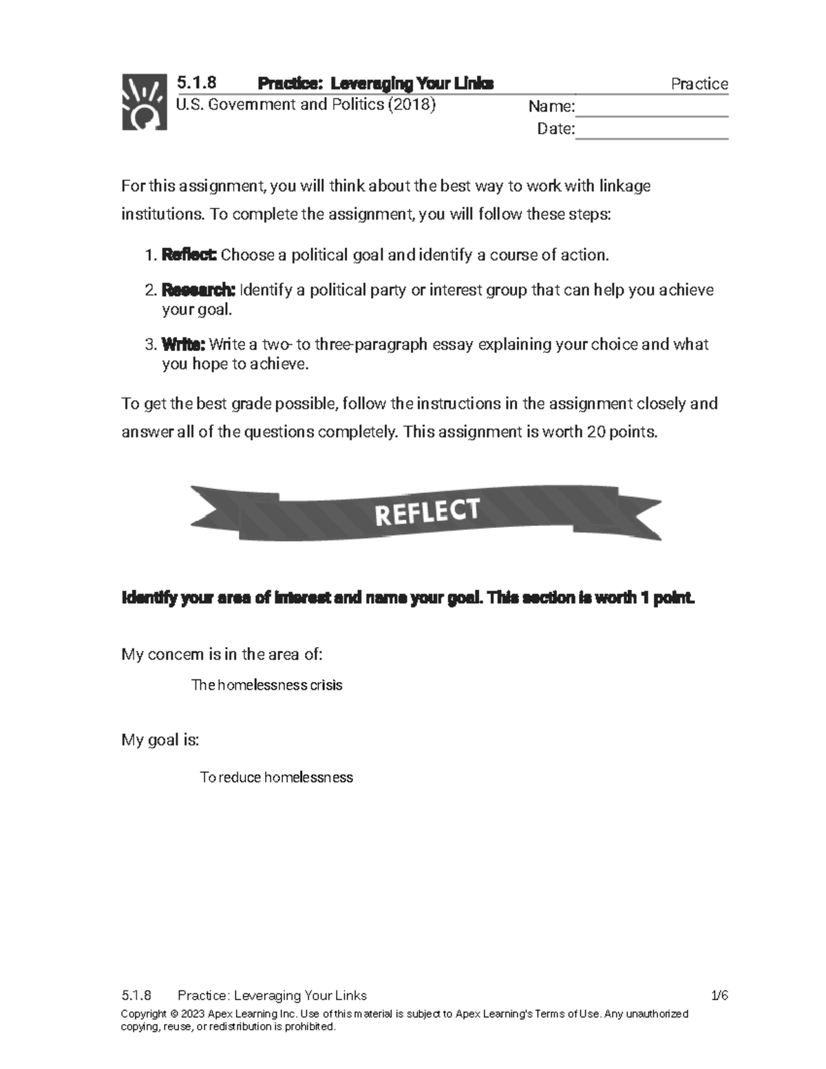 5001008 - Leveraging Your Links Practice Assignment Overview - Studocu