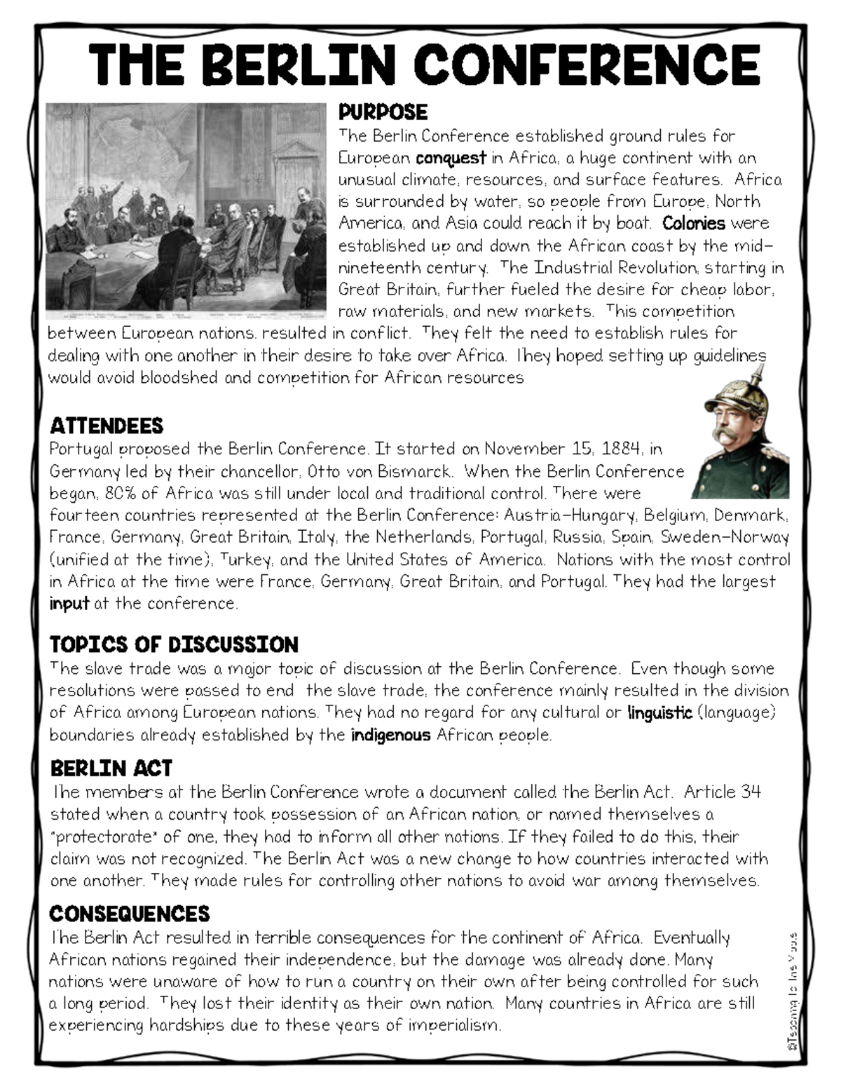 The Berlin Conference - ©Teaching to the Middle THE BERLIN CONFERENCE ...