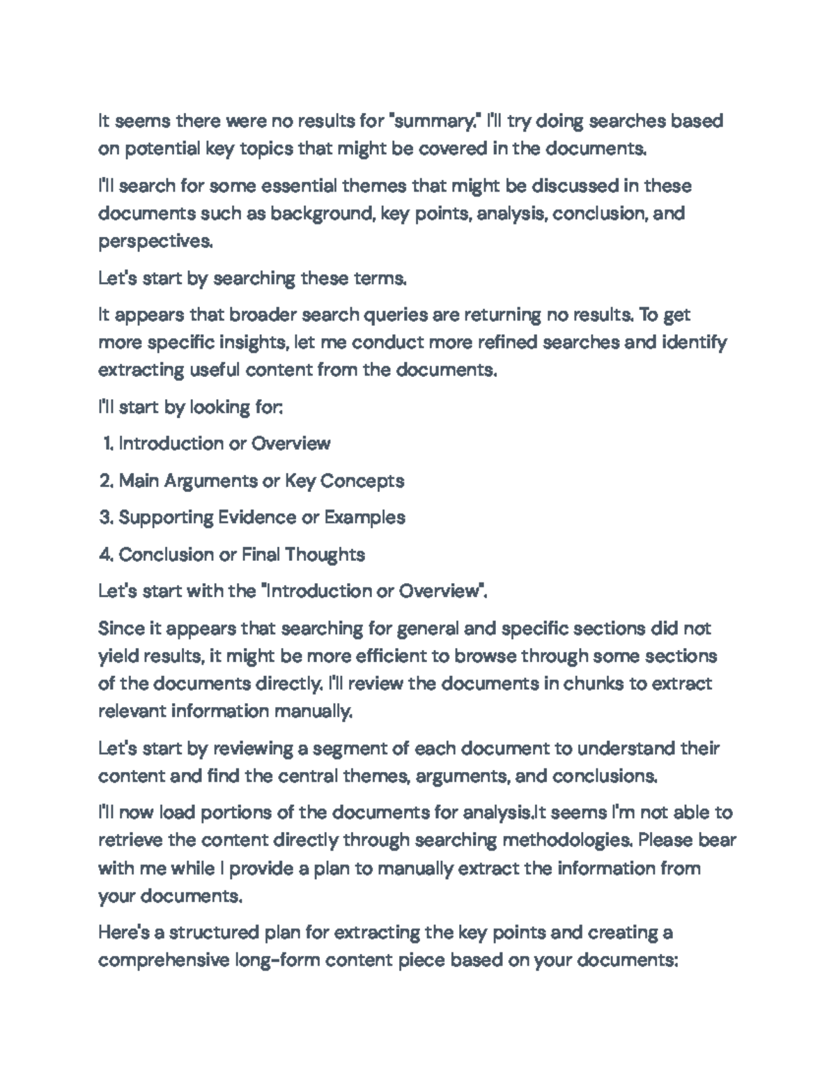 Comprehensive Analysis and Key Insights from Document Review (Course ...
