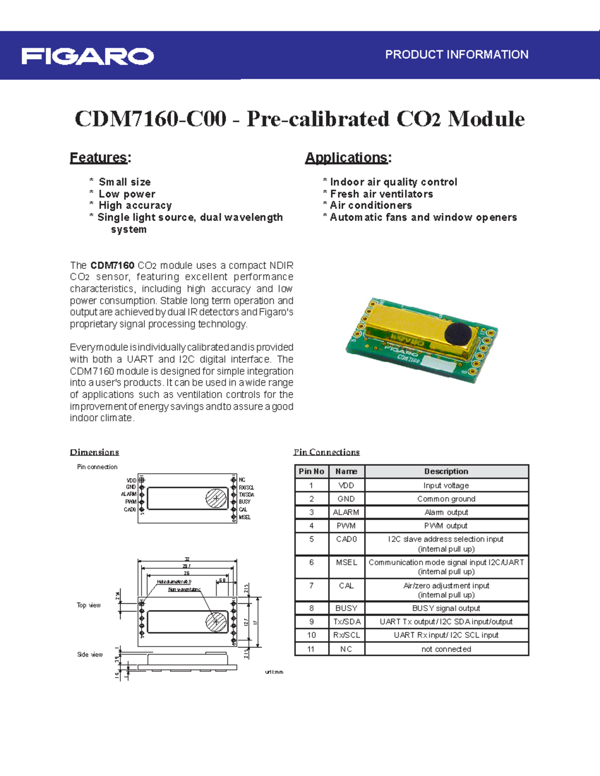 CDM7160 CO2 Module Features & Applications Overview - Studocu