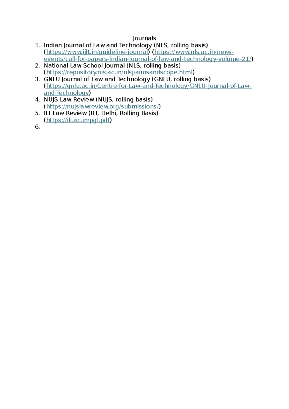 Journals - Notes - Journals Indian Journal of Law and Technology (NLS ...
