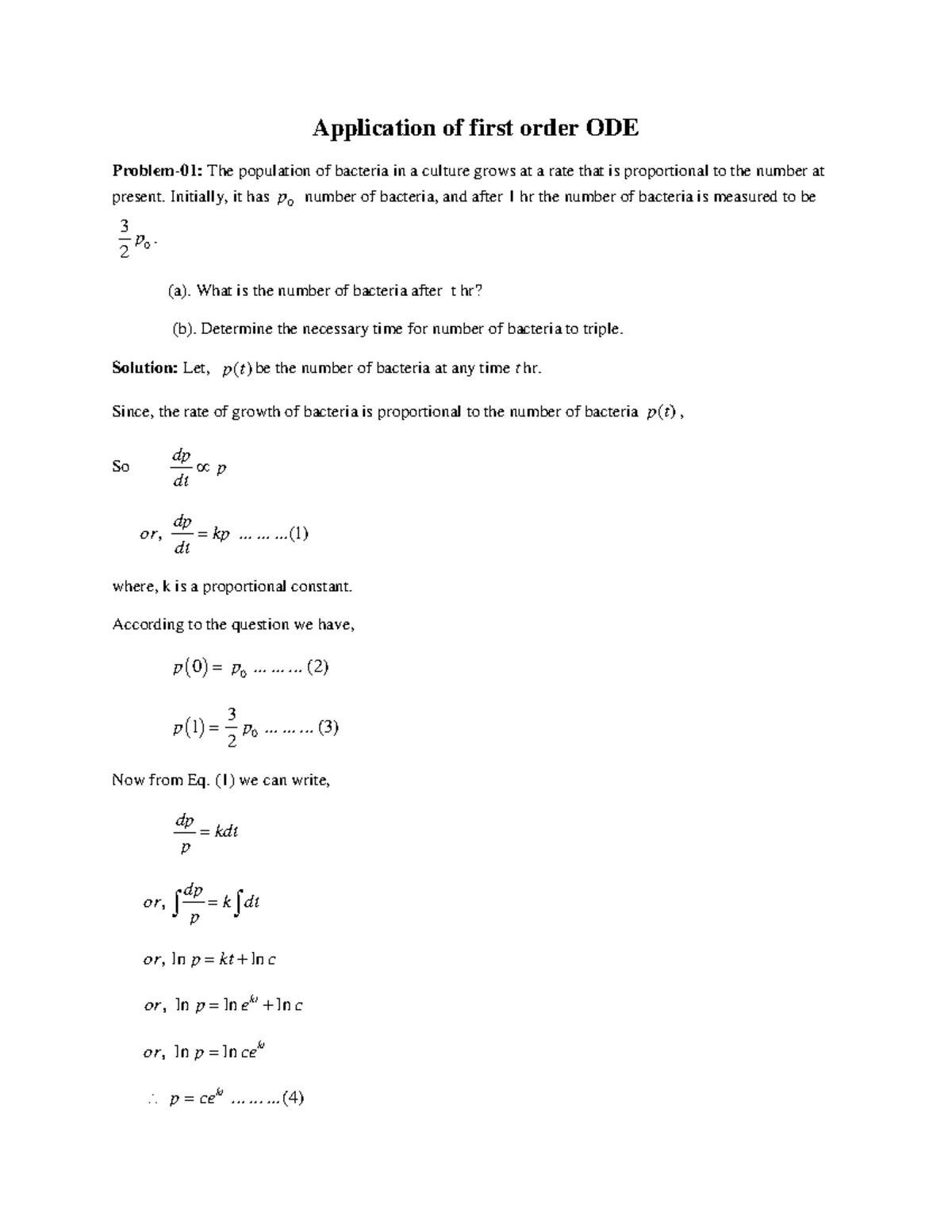 03 Application of ODE - ordinary differential equation - Application of ...