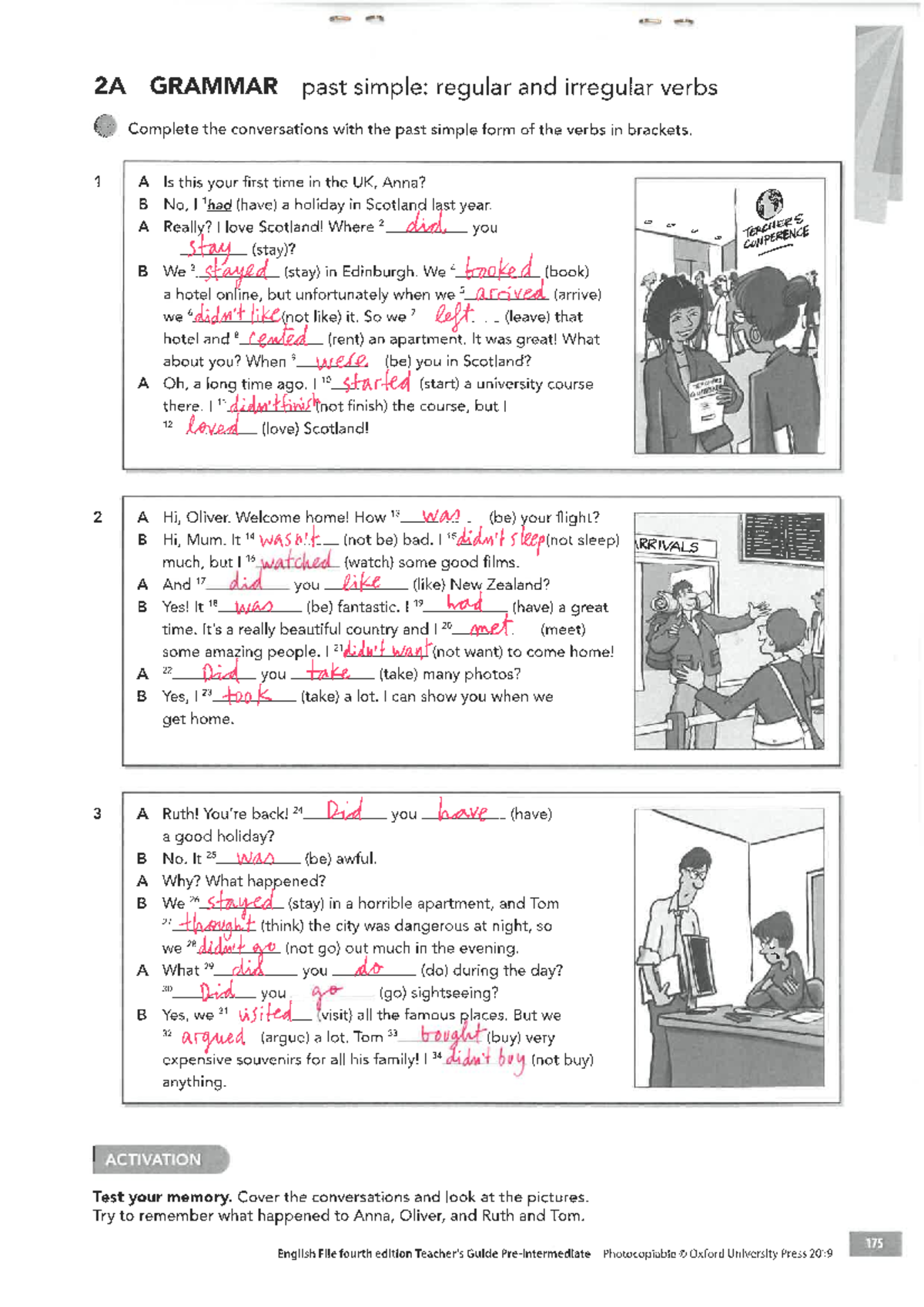 Simple Past Grammar Diary Regular Irregular Verbs