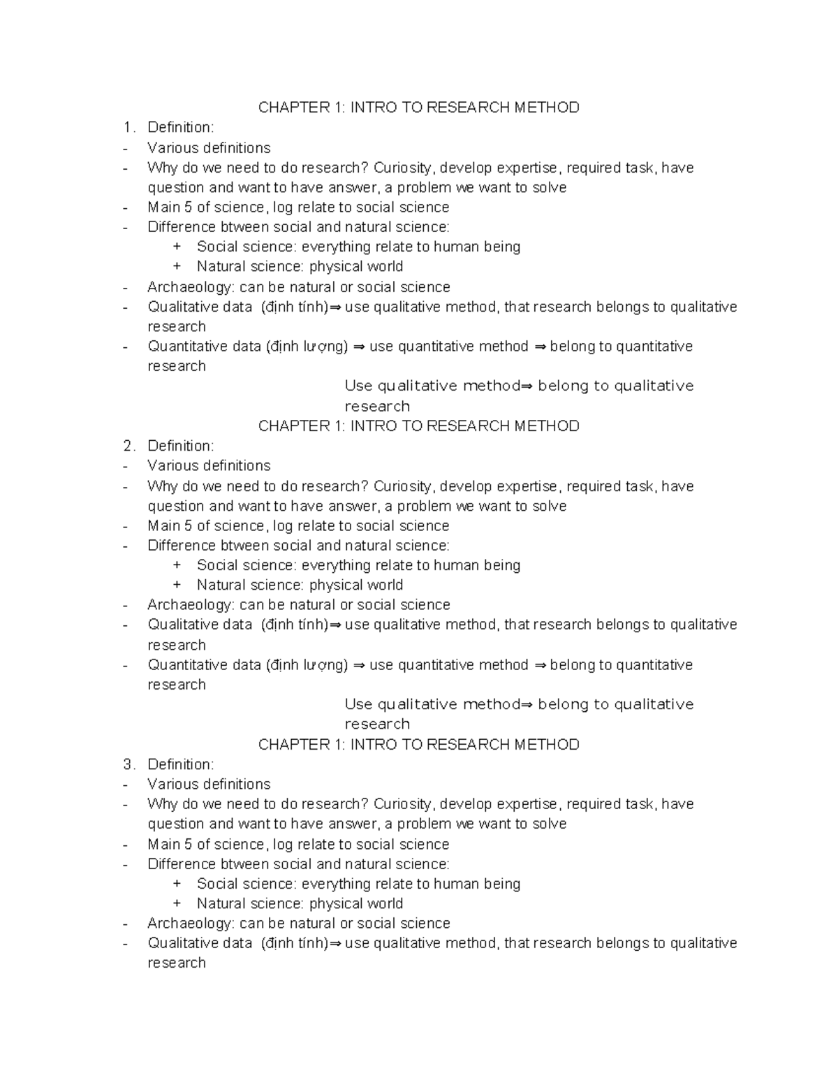 Chap 1 - Intro to Research Methods: Key Concepts & Definitions - Studocu