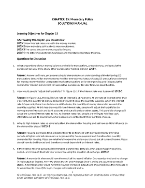 Federal Reserve System Overview and Monetary Policy Tools (LO14 ...