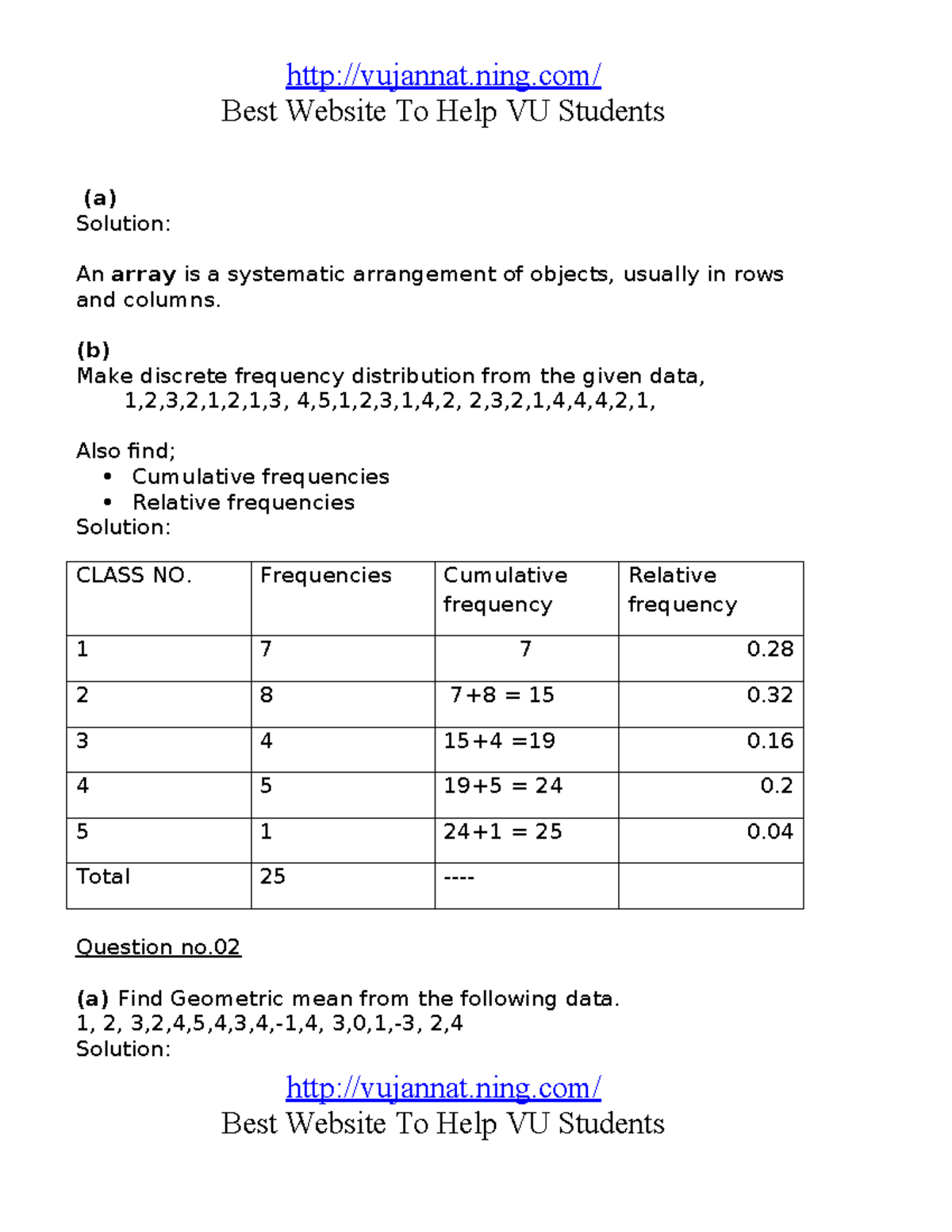 Sta301 Assignment Solution - Best Website To Help VU Students (a ...