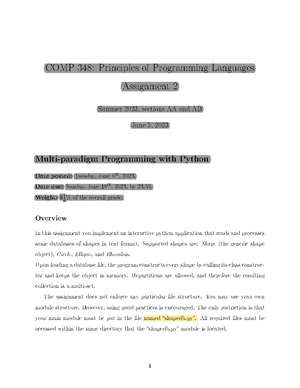 Assignment 2: Python - COMP 348 : ASSIGNMENT 2 Important Info : Feel ...